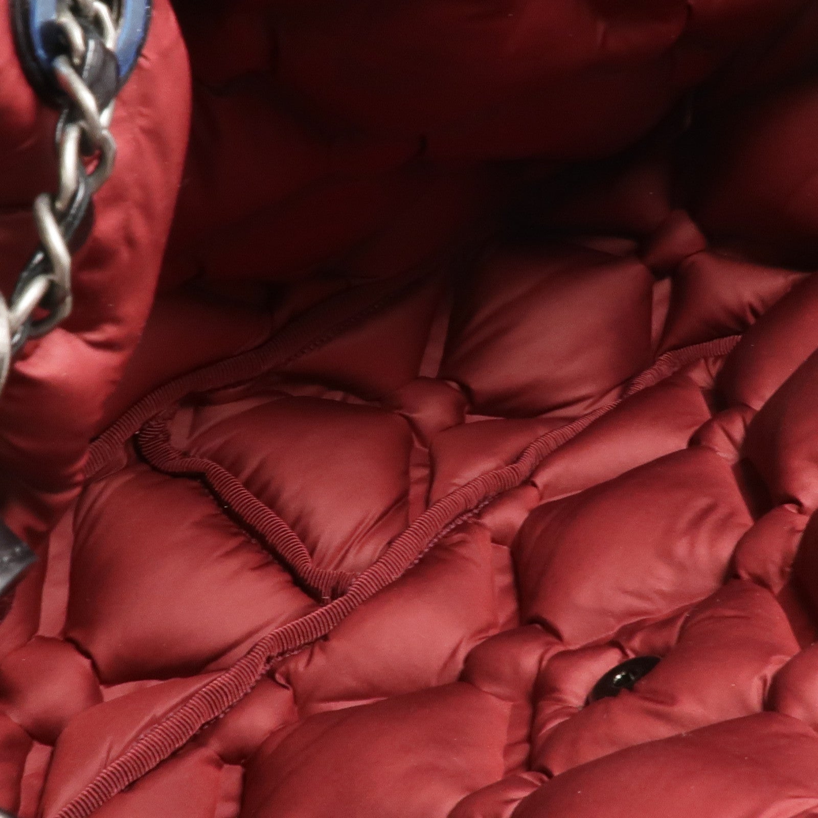 CHANEL 牛皮皮革Chain Shoulder銀扣鏈帶肩背袋