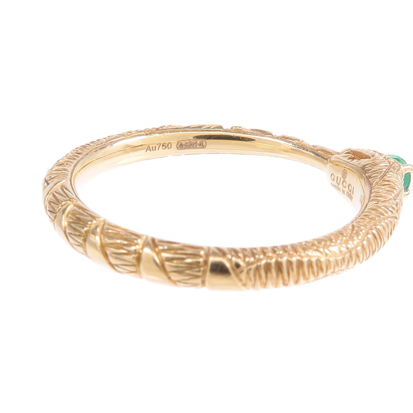 GUCCI 18K黃金Ouroboros戒指US#6