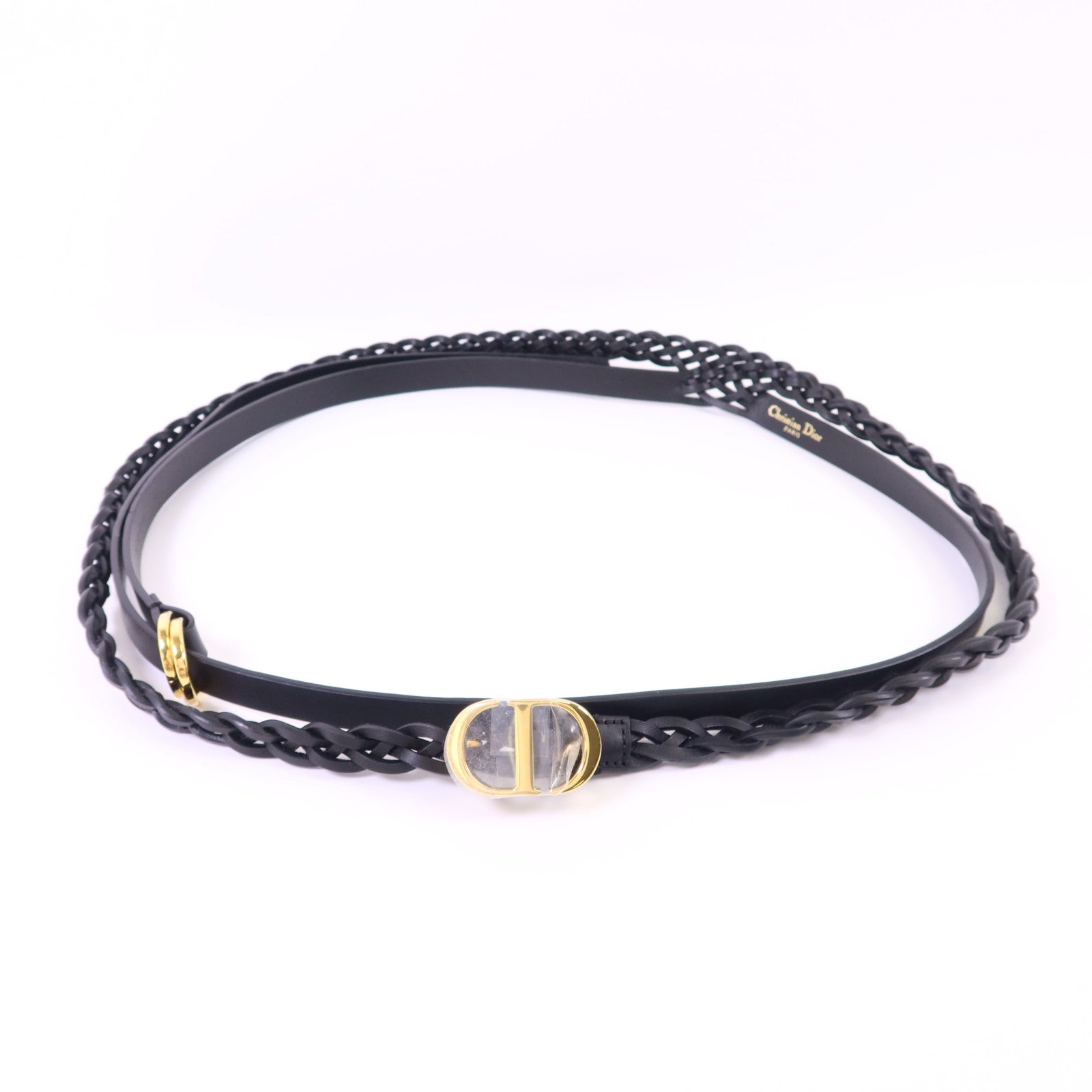 Dior 牛皮皮革Belt金扣皮帶