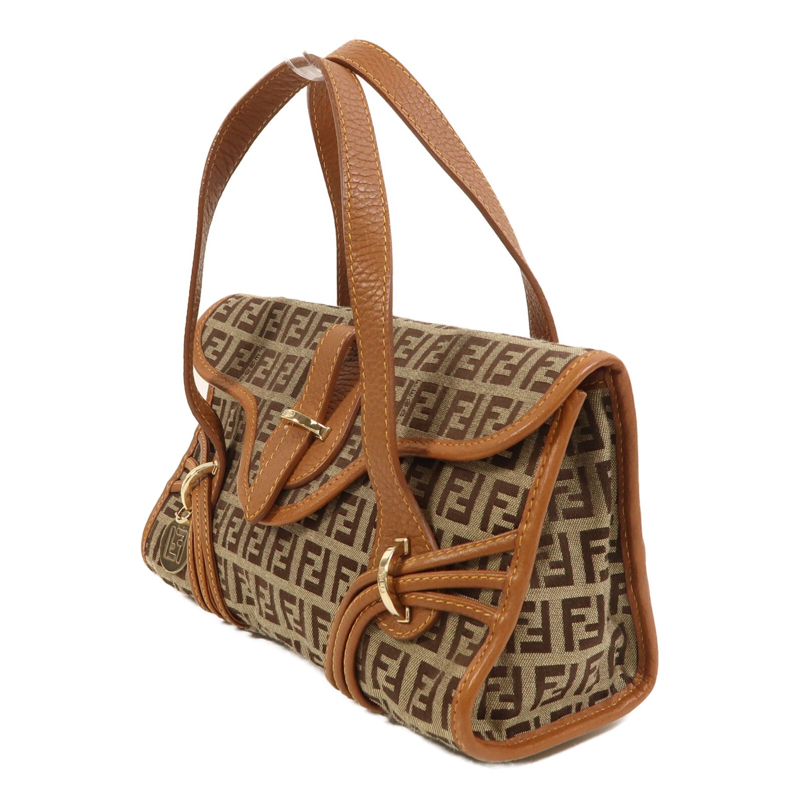 FENDI 帆布Hand Bag金扣手挽袋