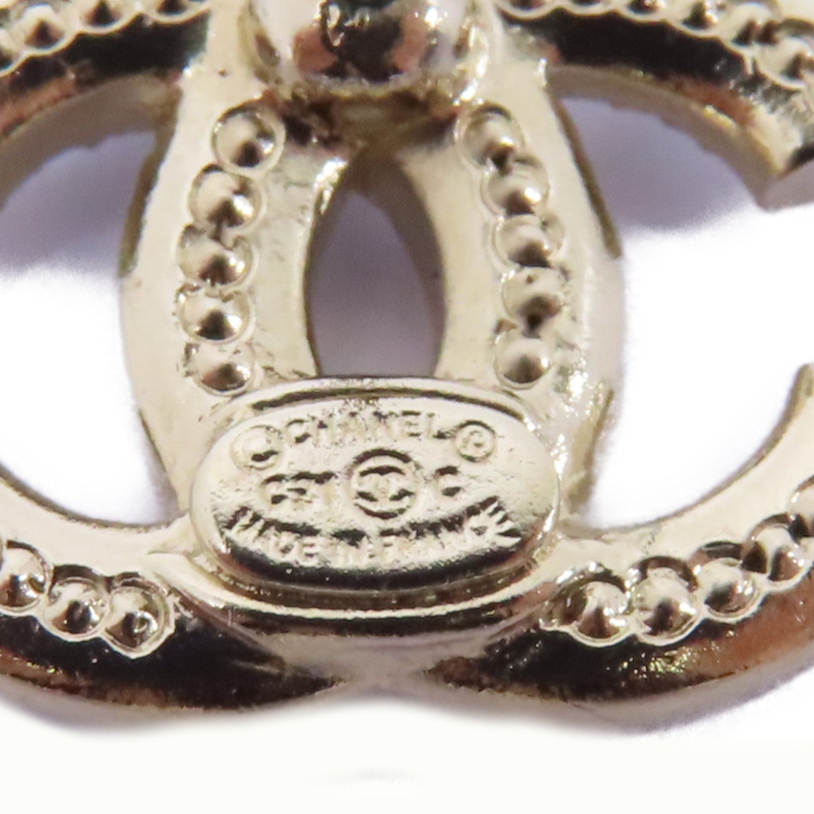 CHANEL PVC/金屬Earrings耳環金色/透明