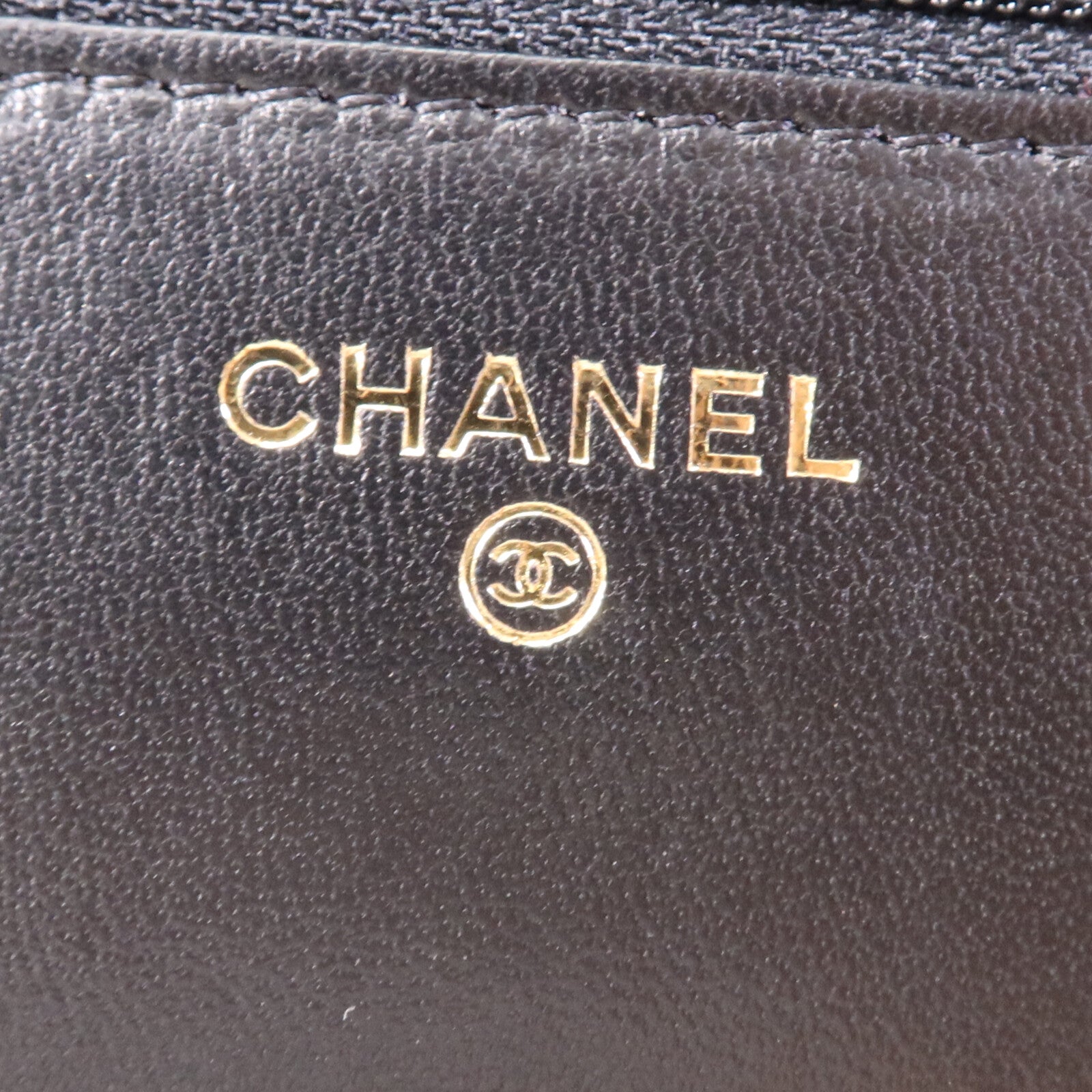 CHANEL 羊皮皮革WOC Wallet On Chain金扣鏈帶肩背袋