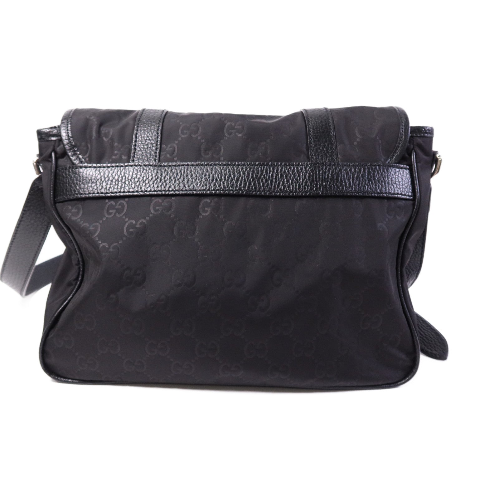GUCCI 尼龍Shoulder Bag銀扣肩背袋