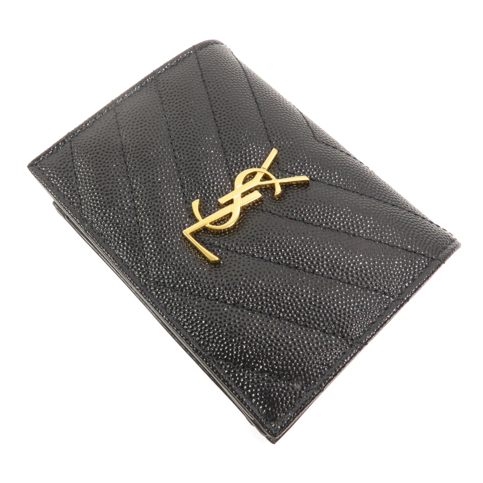 SAINT LAURENT 牛皮皮革Cassandre Matelasse Flap Card Case錢包