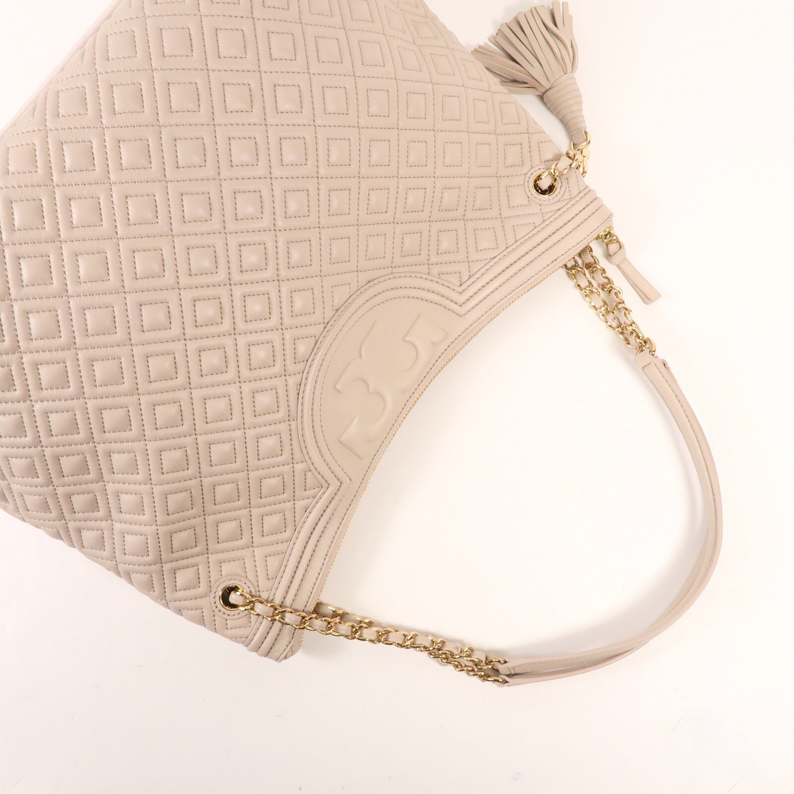 Tory Burch 牛皮皮革Tote Bag金扣鏈帶肩背袋
