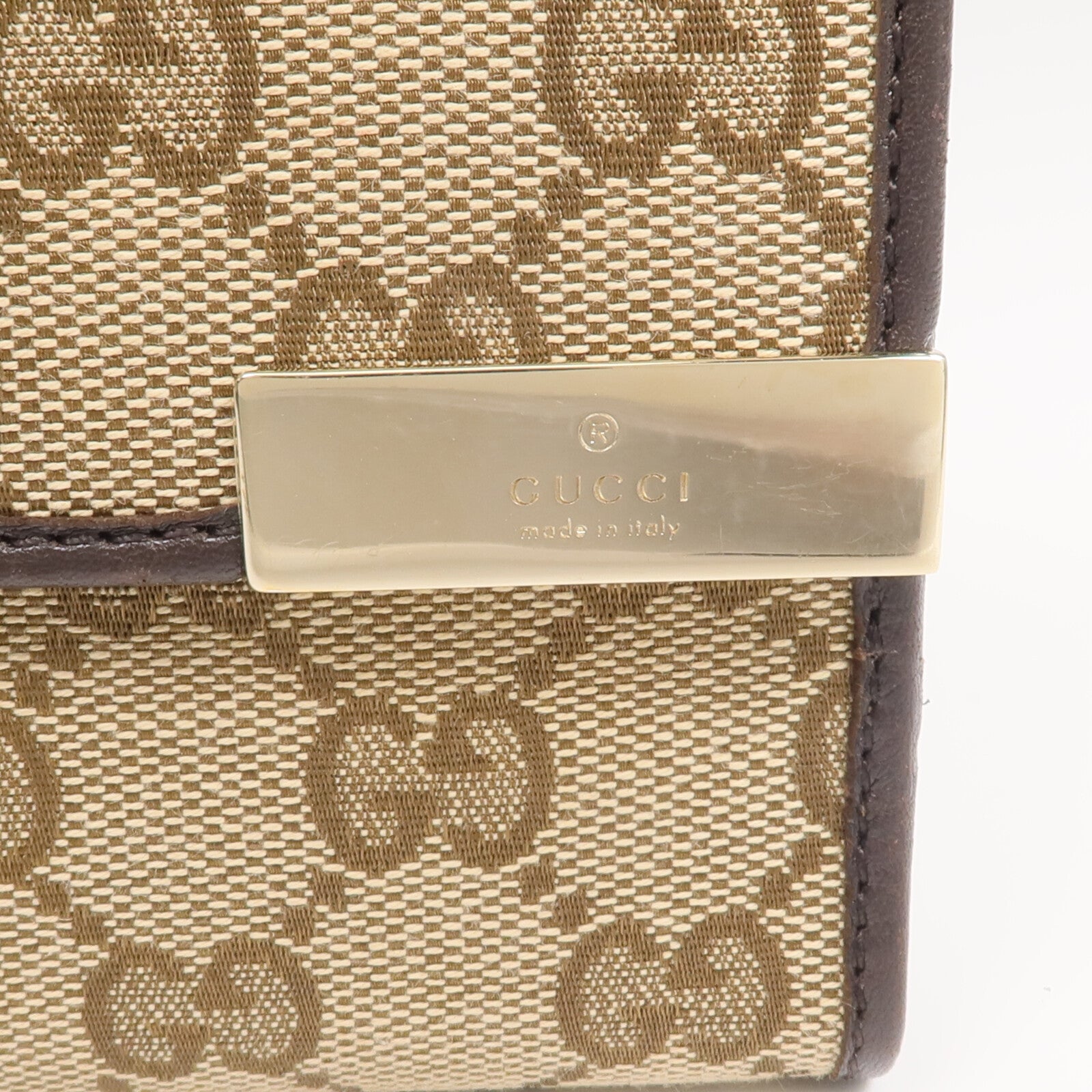 GUCCI 帆布Wallet金扣錢包