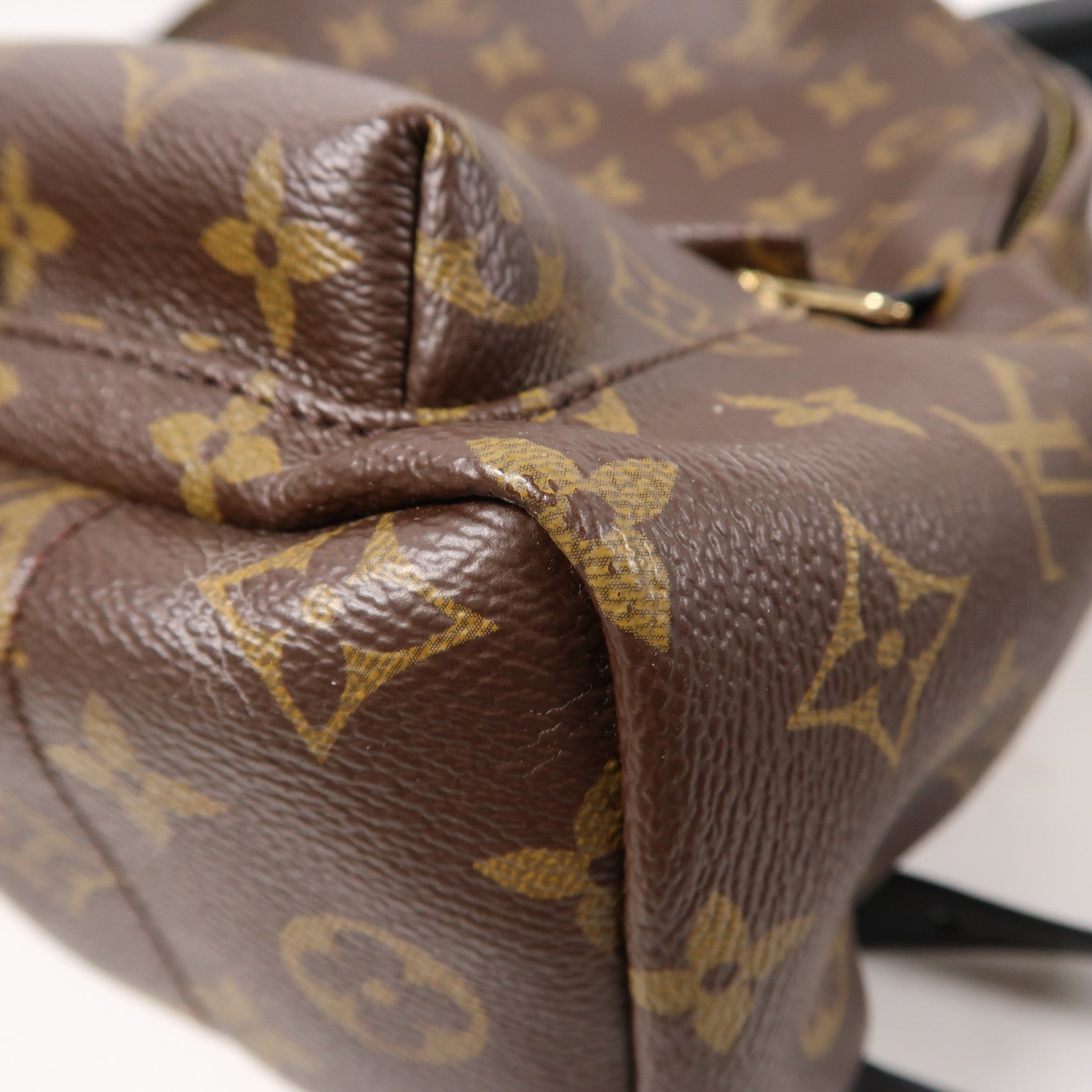 LOUIS VUITTON Monogram Palm Springs PM金扣背包啡色