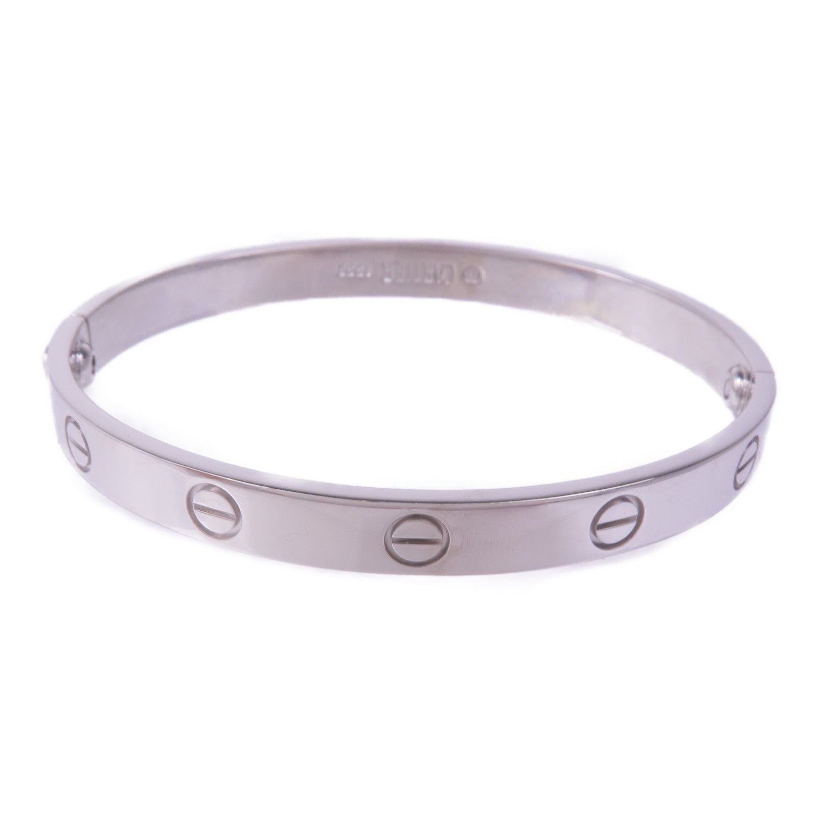 CARTIER 18K白金Love Bracelet手鐲Cartier#17