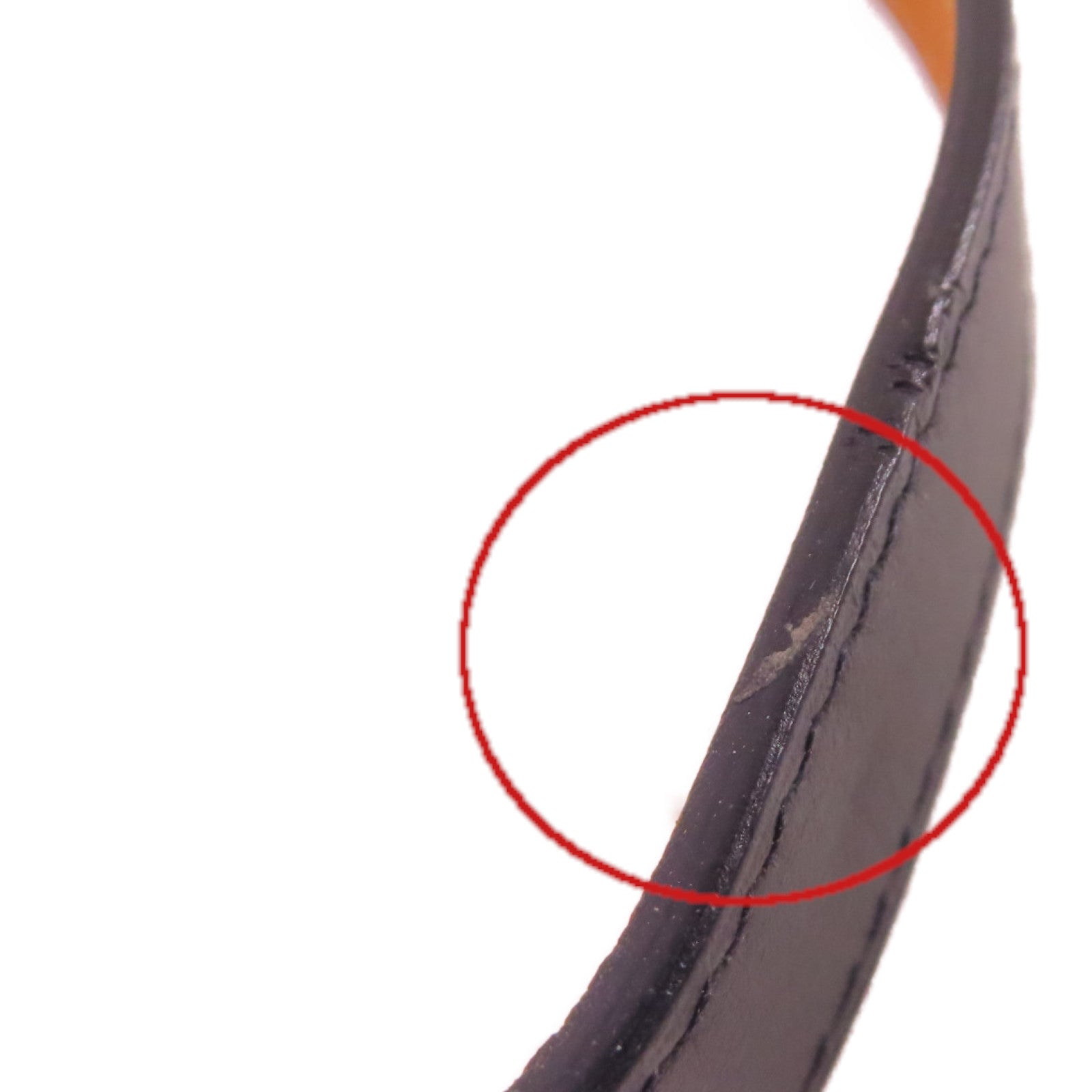 HERMES 【激減優惠】Evercolor皮革Etriviere Bracelet銀扣手鏈黑色