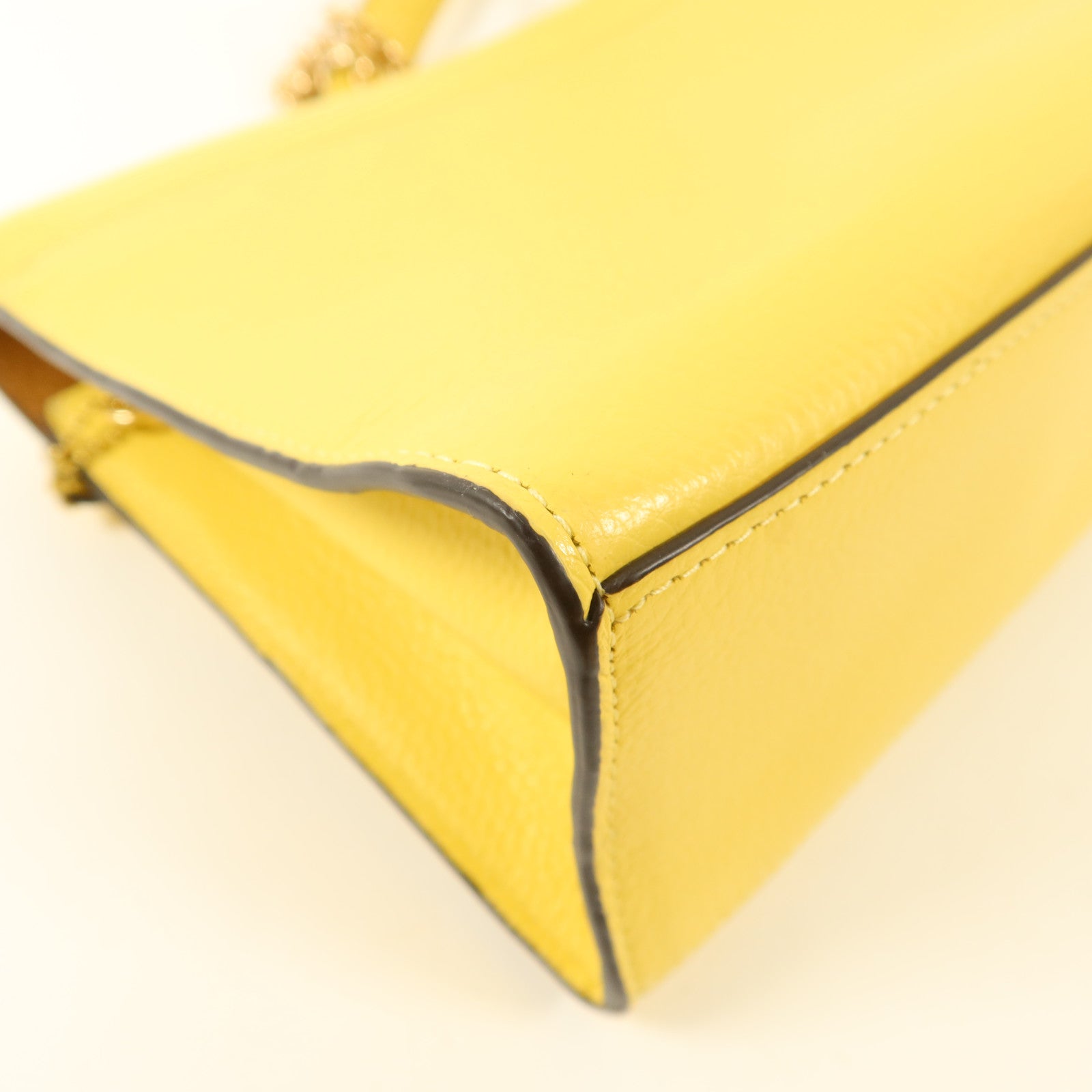 COACH 牛皮皮革Shoulder Bag金扣鏈帶肩背袋