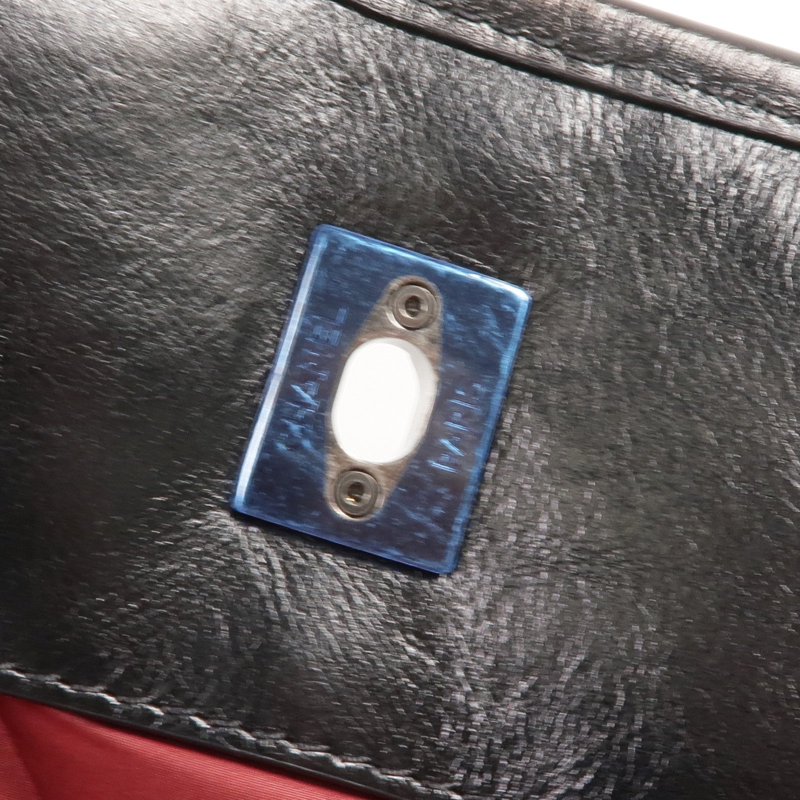 CHANEL 牛皮皮革Chain Shoulder銀扣鏈帶肩背袋