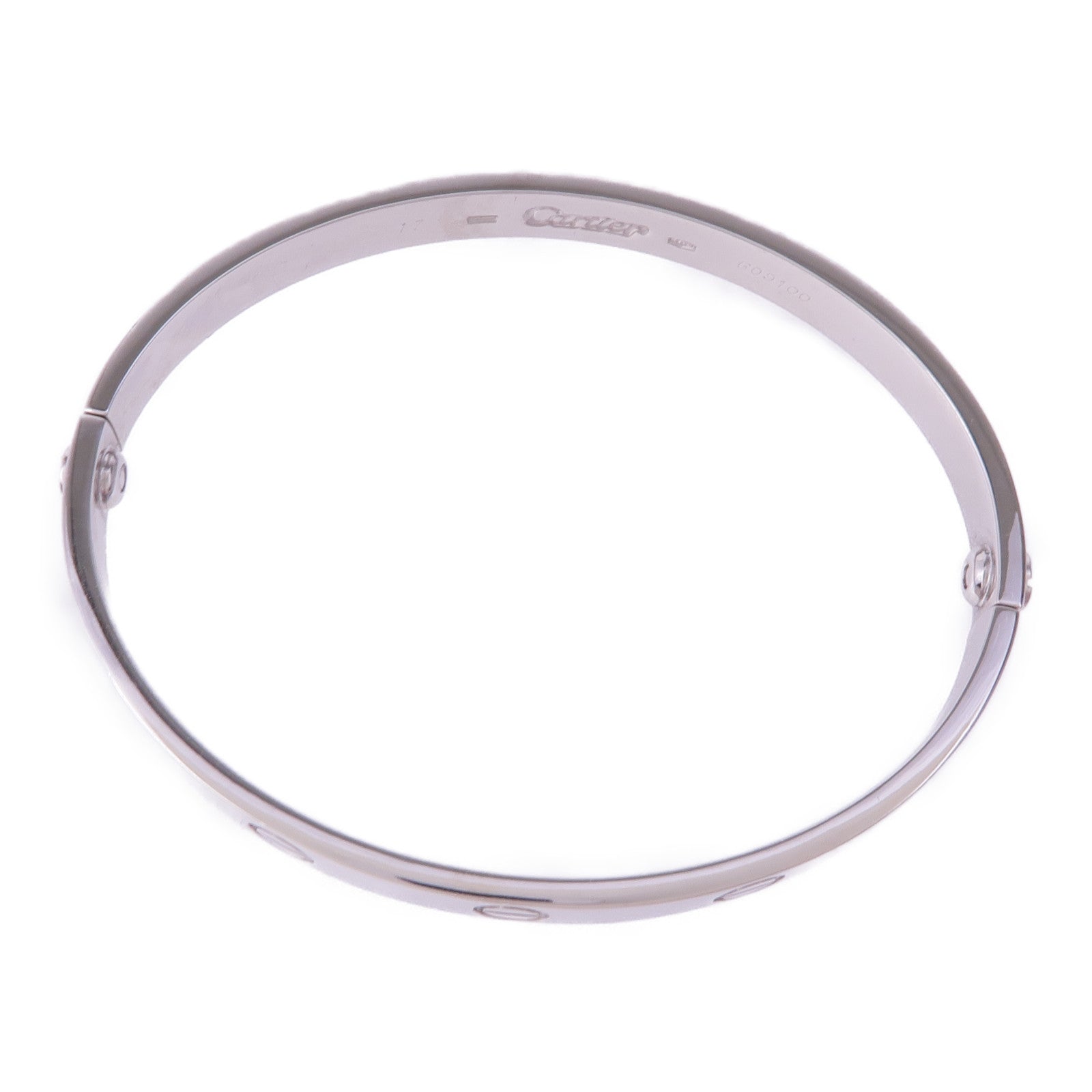 CARTIER 18K白金Love Bracelet手鐲Cartier#17