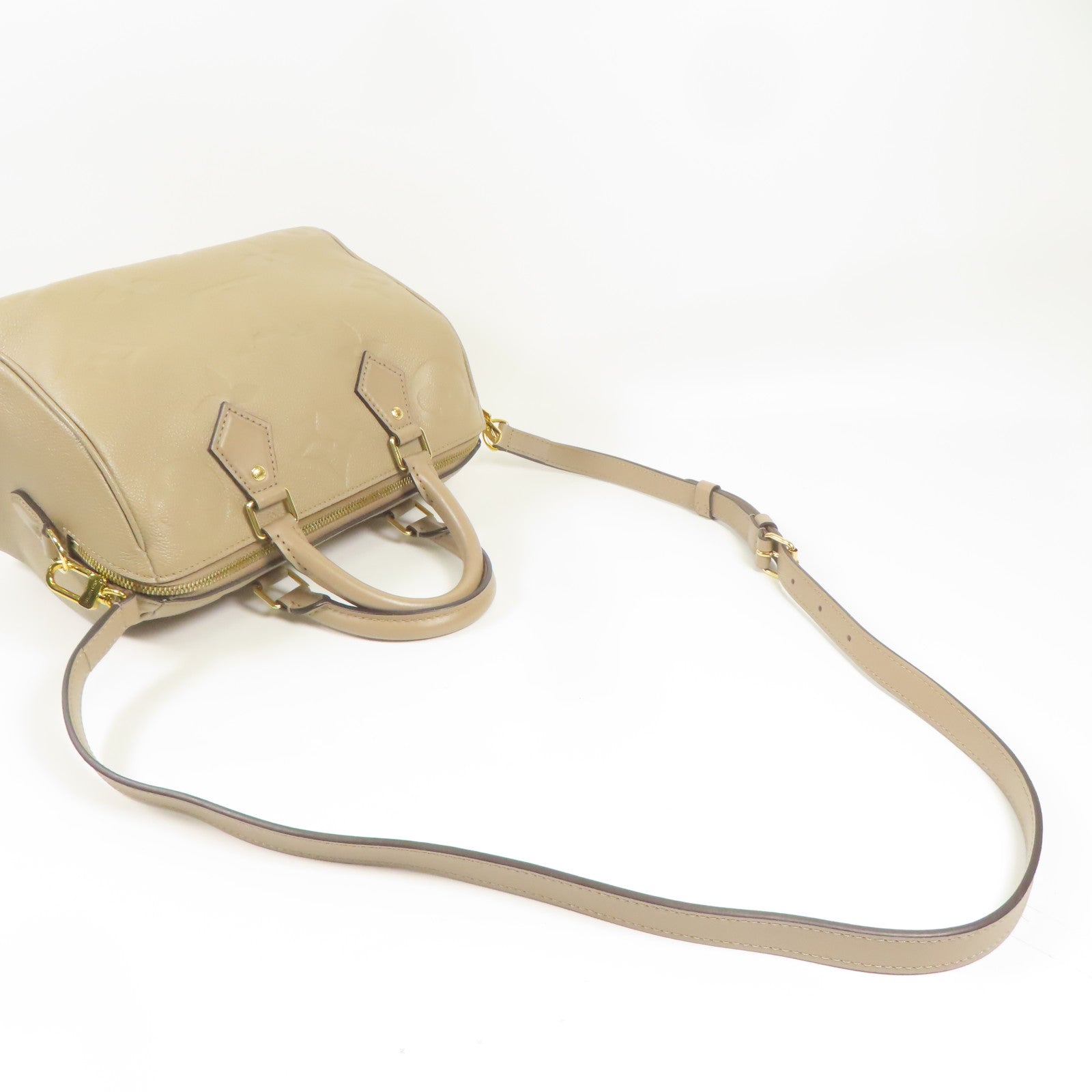 LOUIS VUITTON Monogram Empreinte Speedy Bandouliere 25金扣手挽肩背兩用袋
