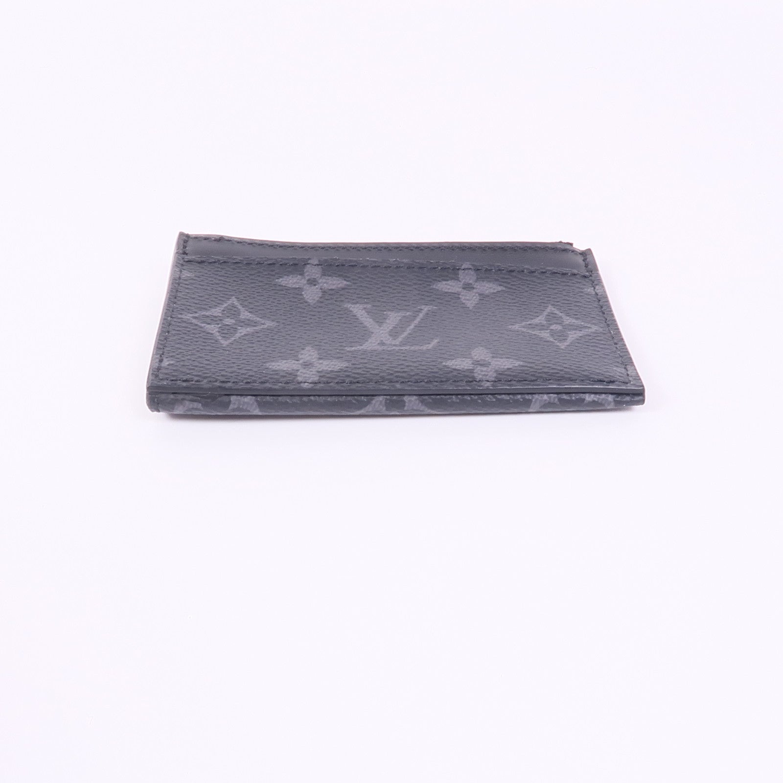 LOUIS VUITTON Monogram Eclipse Coin/Card Holder銀扣零錢包/卡片套