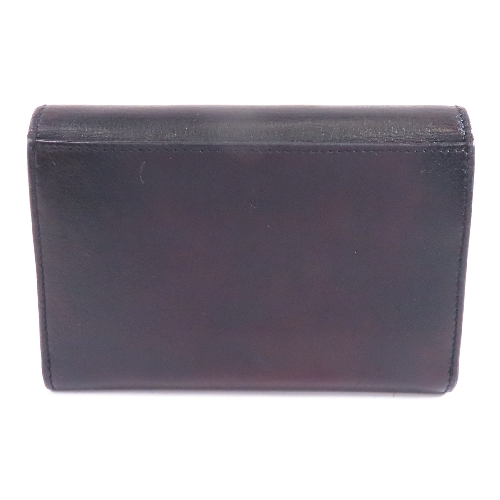 SAINT LAURENT 牛皮皮革Card Case銀扣卡片套黑色