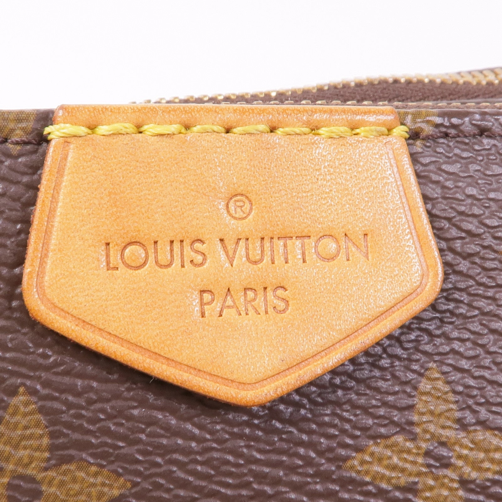 LOUIS VUITTON Monogram Multi Pochette Accessoires金扣手挽肩背兩用袋棕色