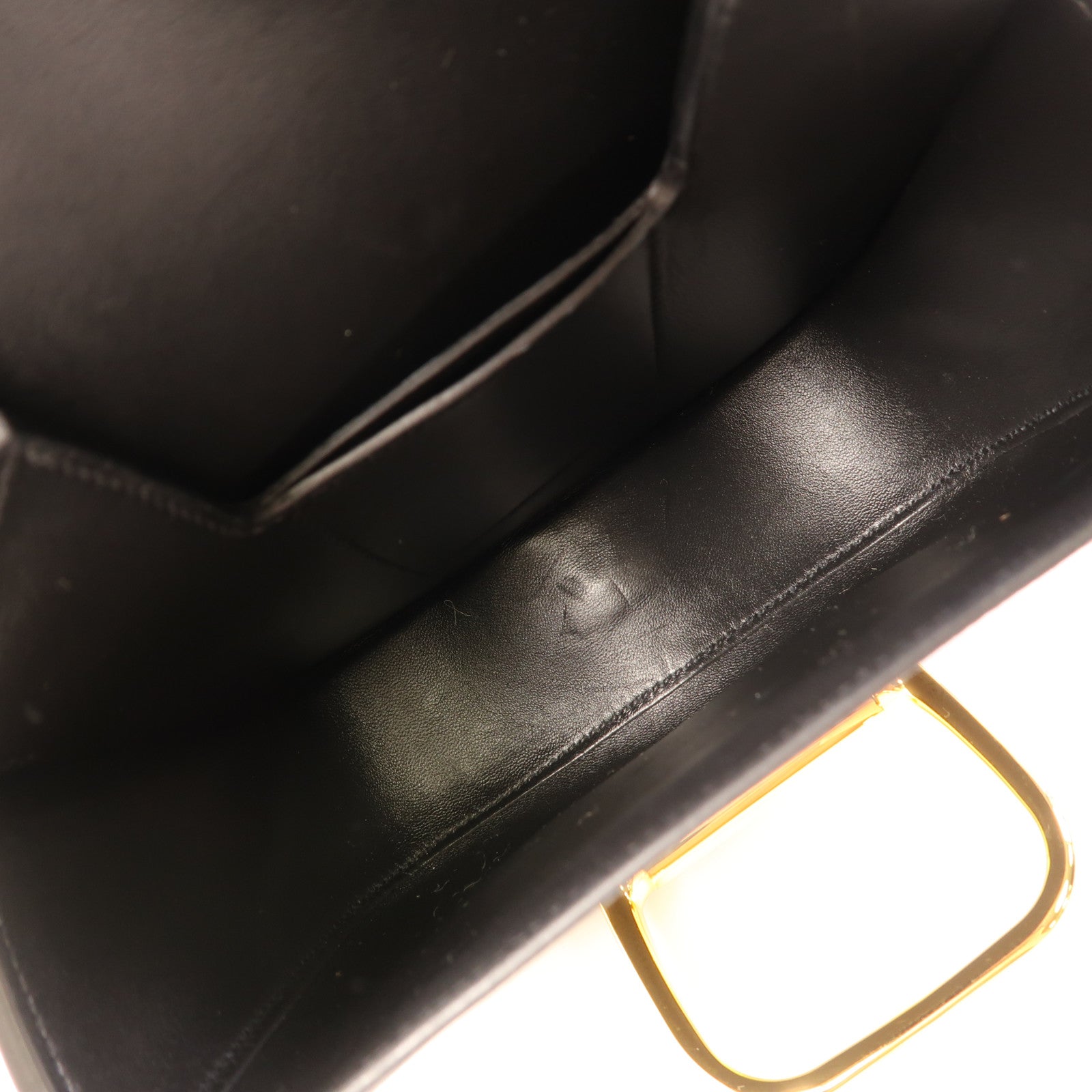 HERMES Epsom皮革Della Cavalleria Mini金扣肩背袋Noir