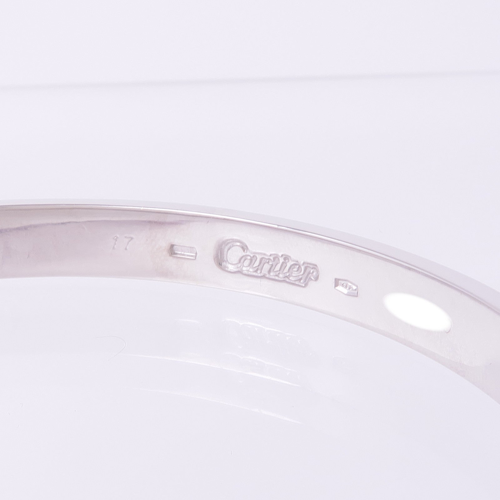 CARTIER 18K白金Love Bracelet手鐲Cartier#17