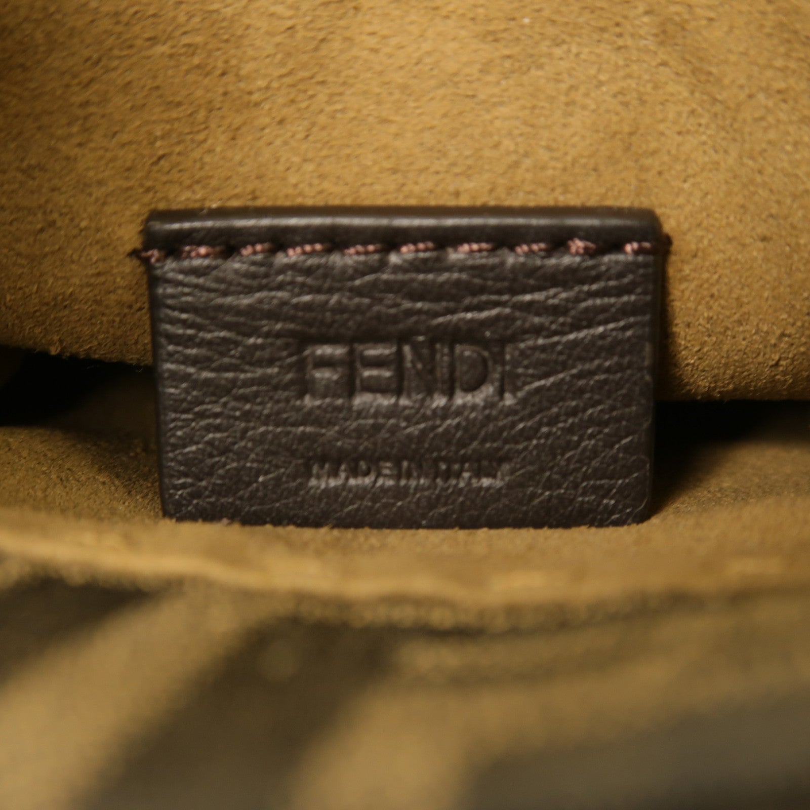 FENDI 帆布Mini Sunshine Shopper金扣手挽肩背兩用袋