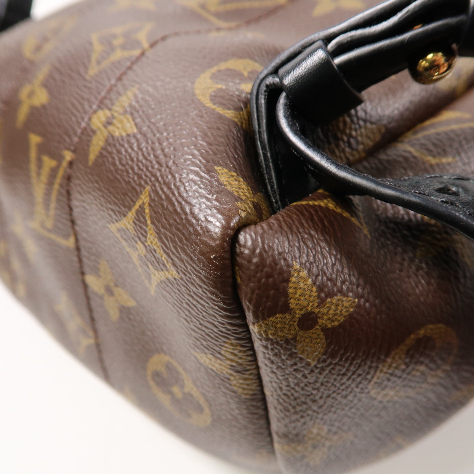 LOUIS VUITTON Monogram Palm Springs PM金扣背包啡色