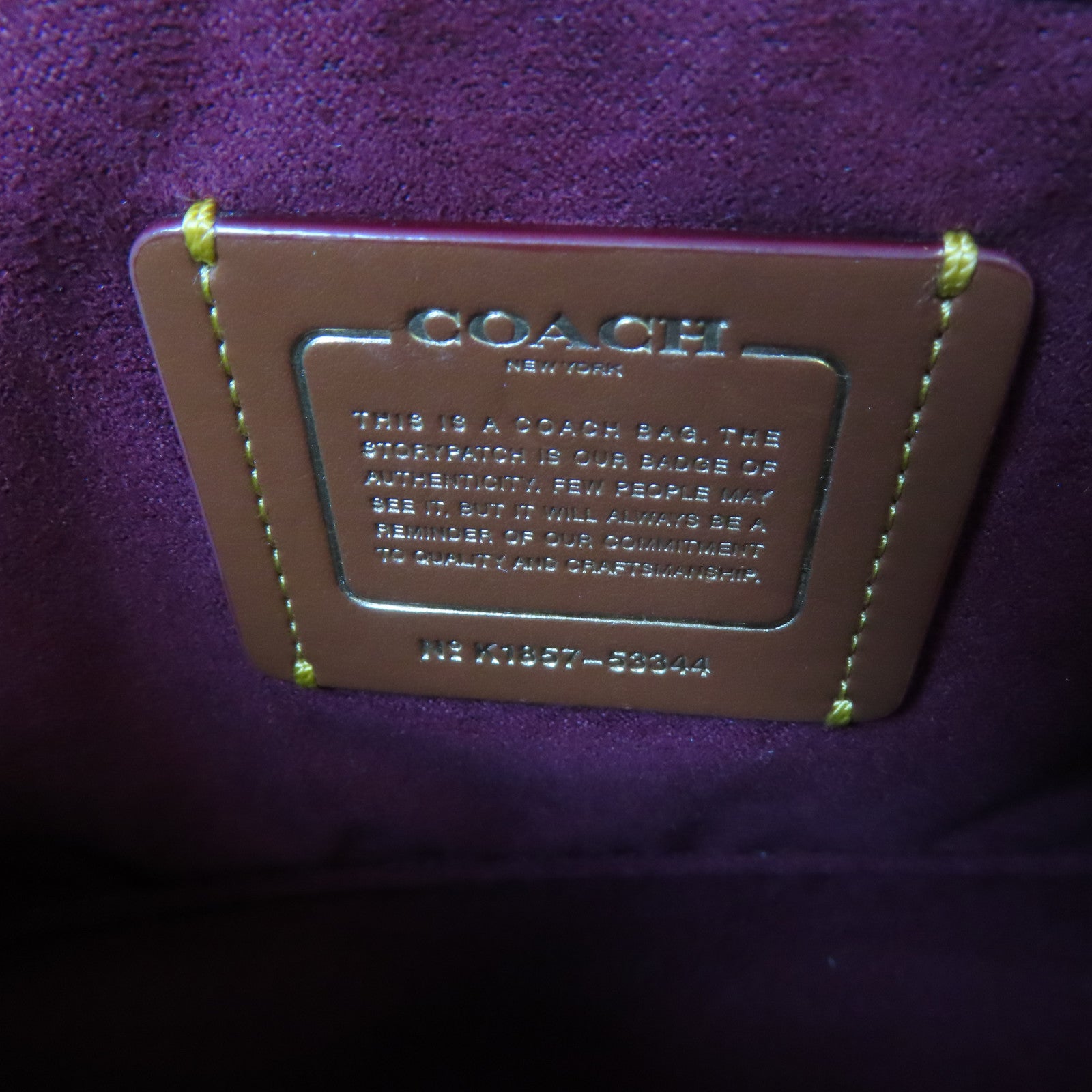 COACH 牛皮皮革Shoulder Bag金扣鏈帶肩背袋啡色/米色