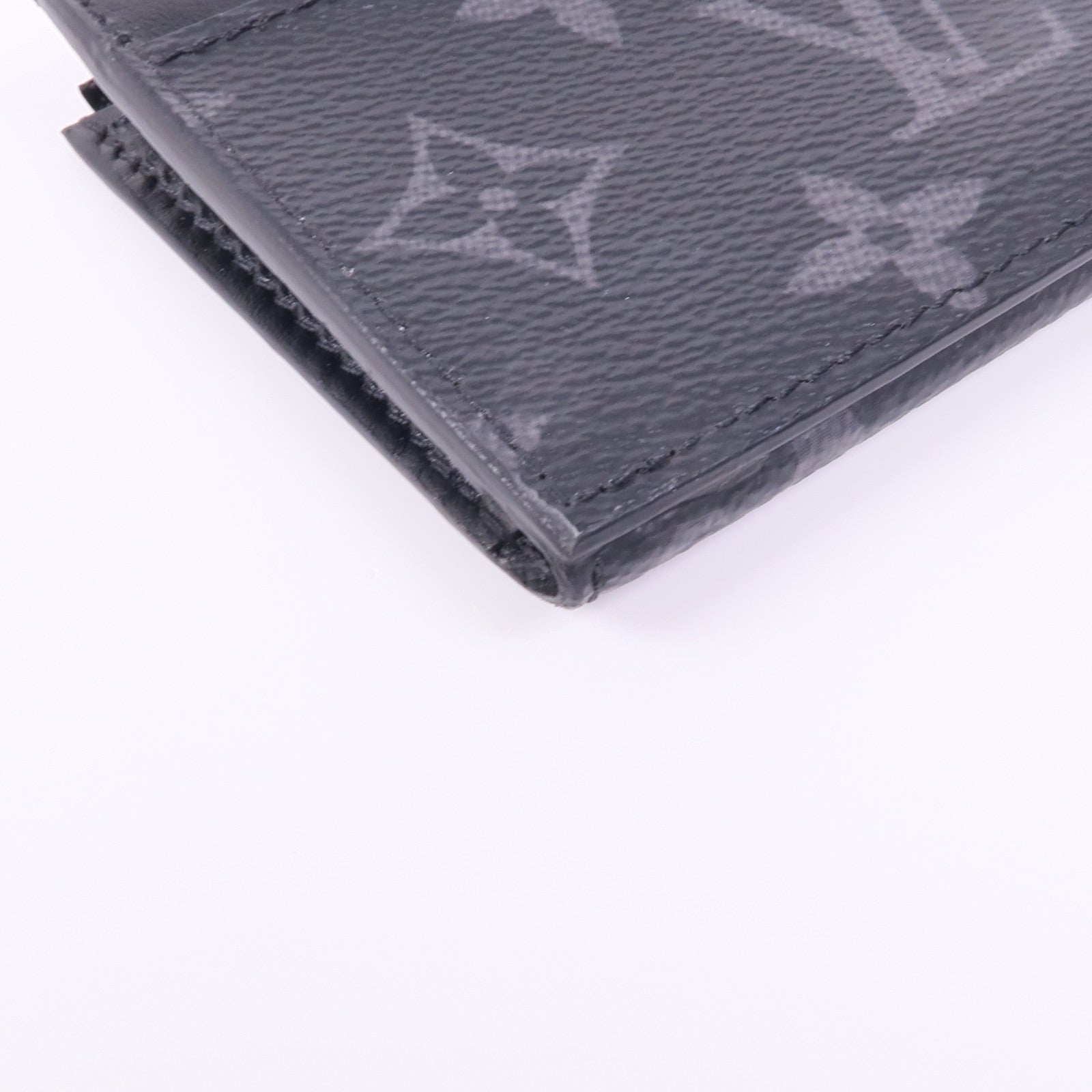 LOUIS VUITTON Monogram Eclipse Coin/Card Holder銀扣零錢包/卡片套