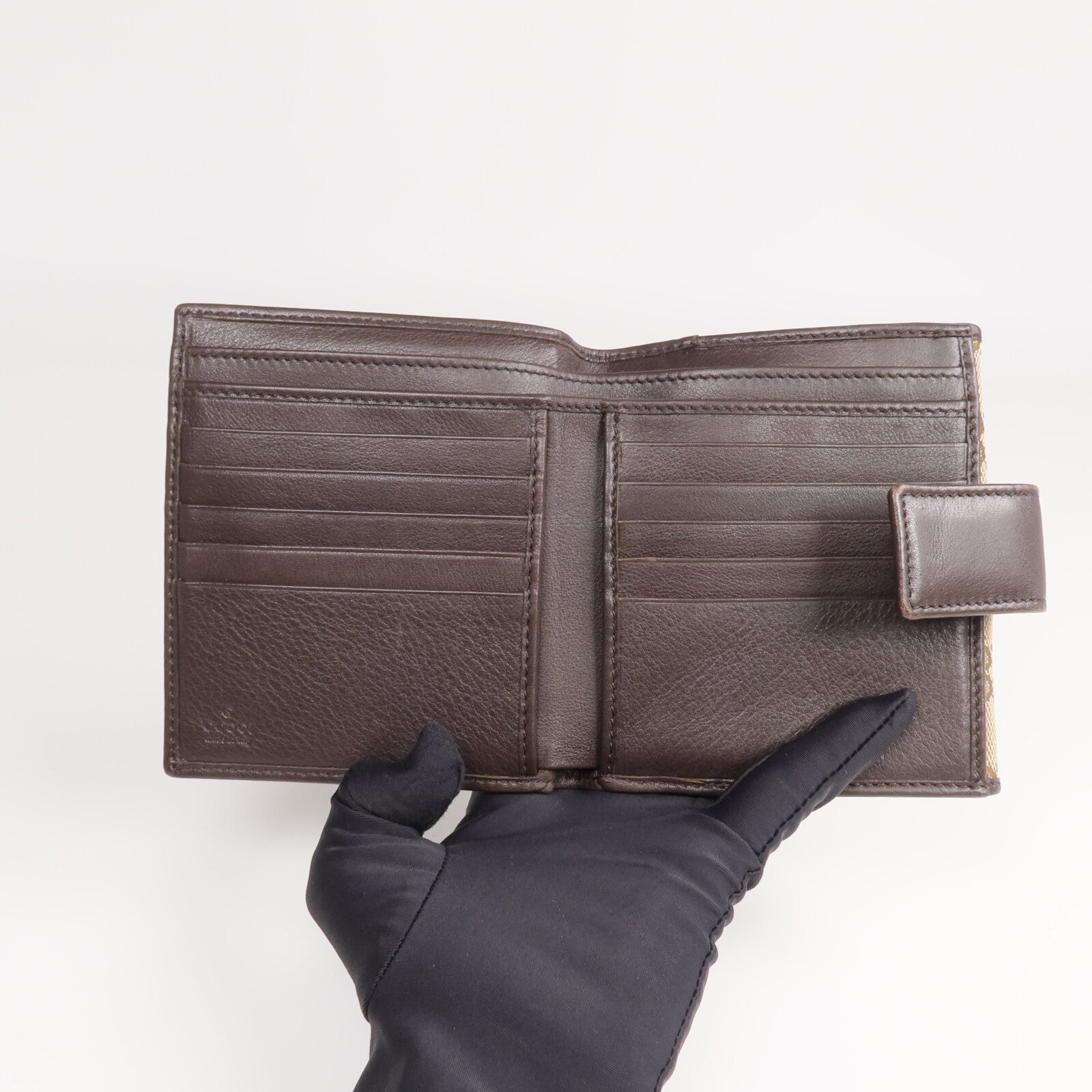 GUCCI 帆布Wallet金扣錢包