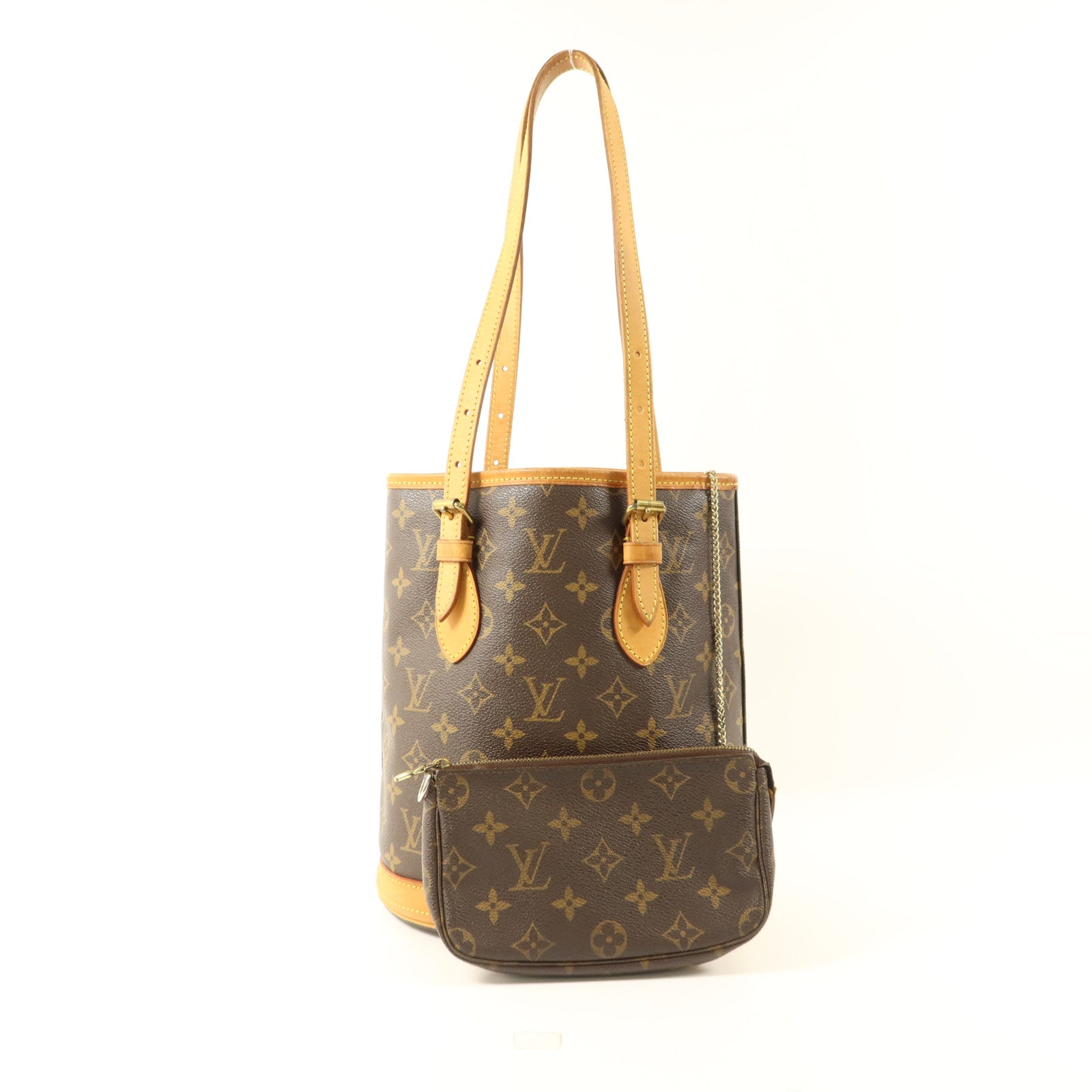 LOUIS VUITTON Monogram Bucket PM金扣手挽袋
