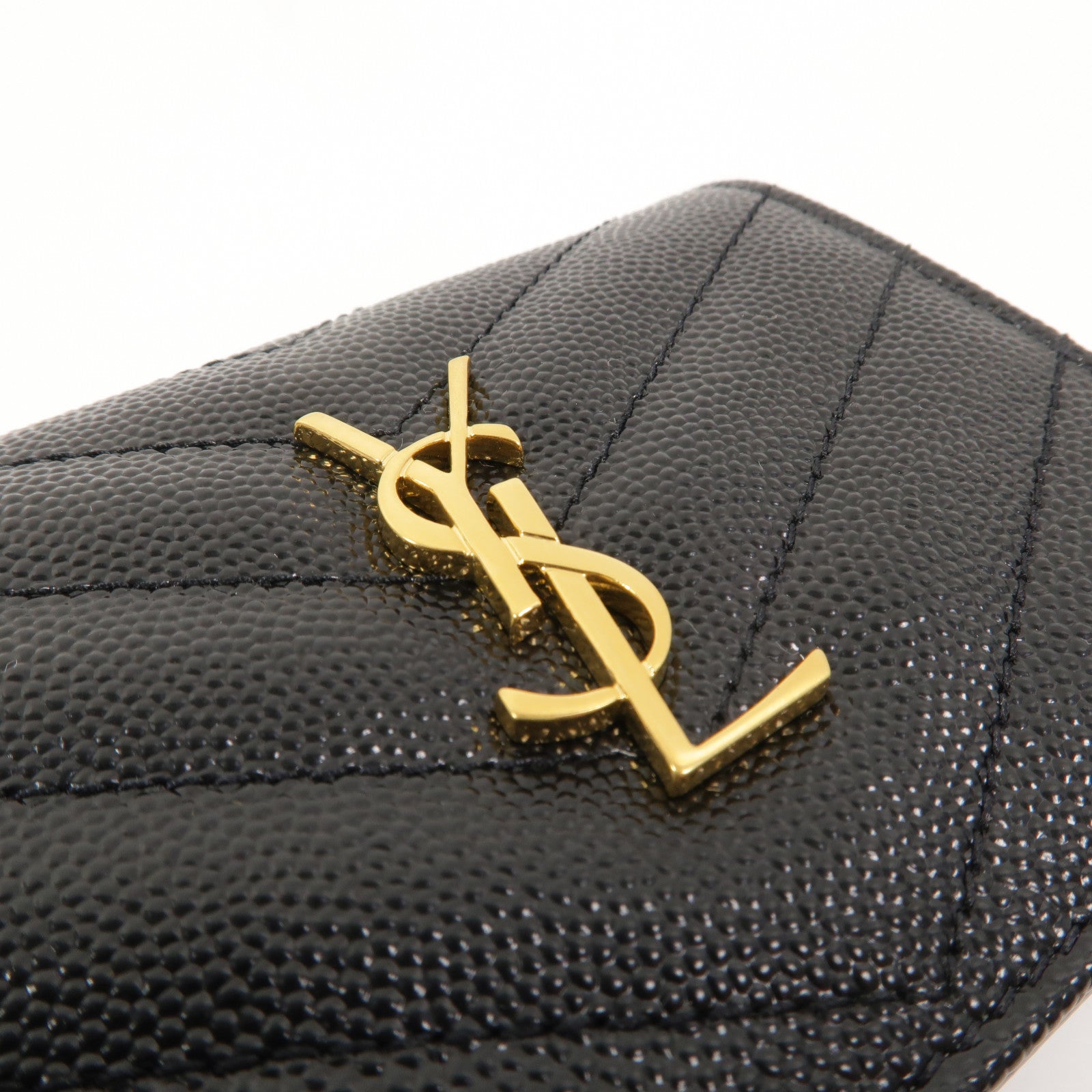 SAINT LAURENT 牛皮皮革Cassandre Matelasse Flap Card Case錢包