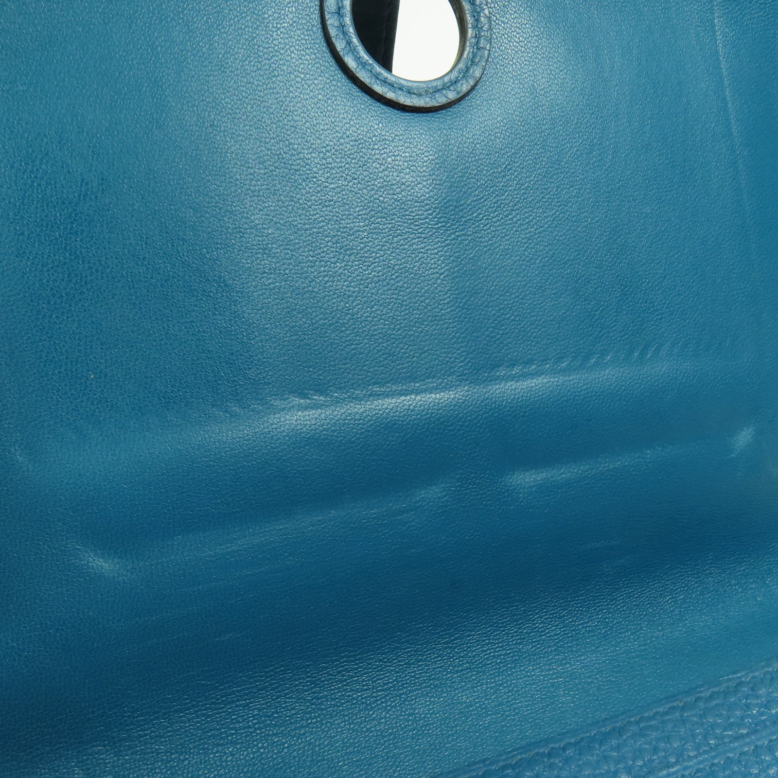 HERMES Togo皮革Dogon Wallet銀扣長錢包Bleu Izmir