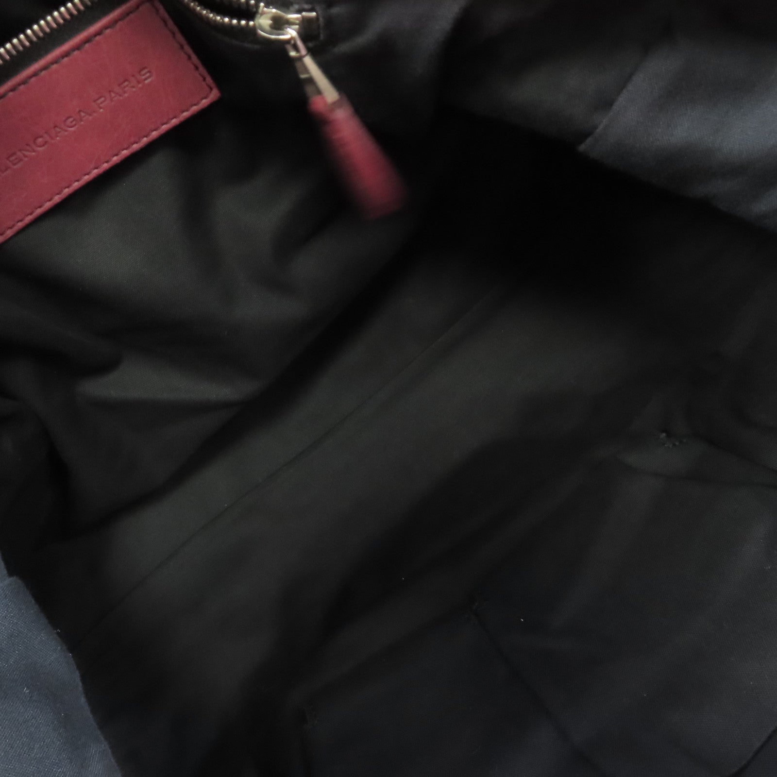 BALENCIAGA 羊皮皮革Giant Brogues 2Way Shoulder Bag銀扣手挽肩背兩用袋酒紅色
