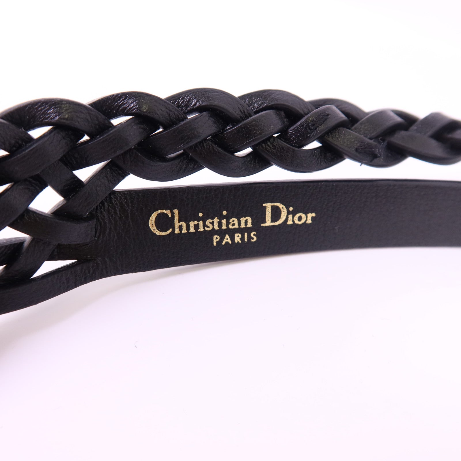 Dior 牛皮皮革Belt金扣皮帶
