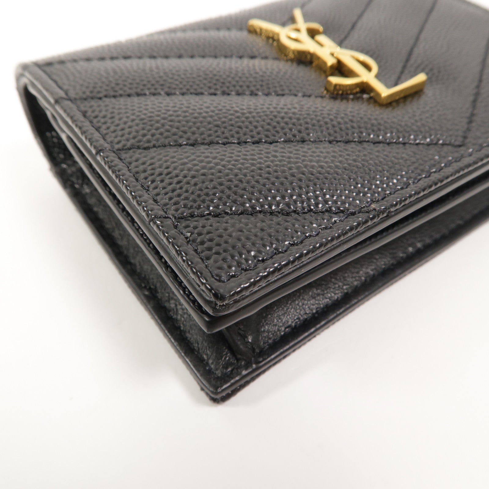 SAINT LAURENT 牛皮皮革Cassandre Matelasse Flap Card Case錢包