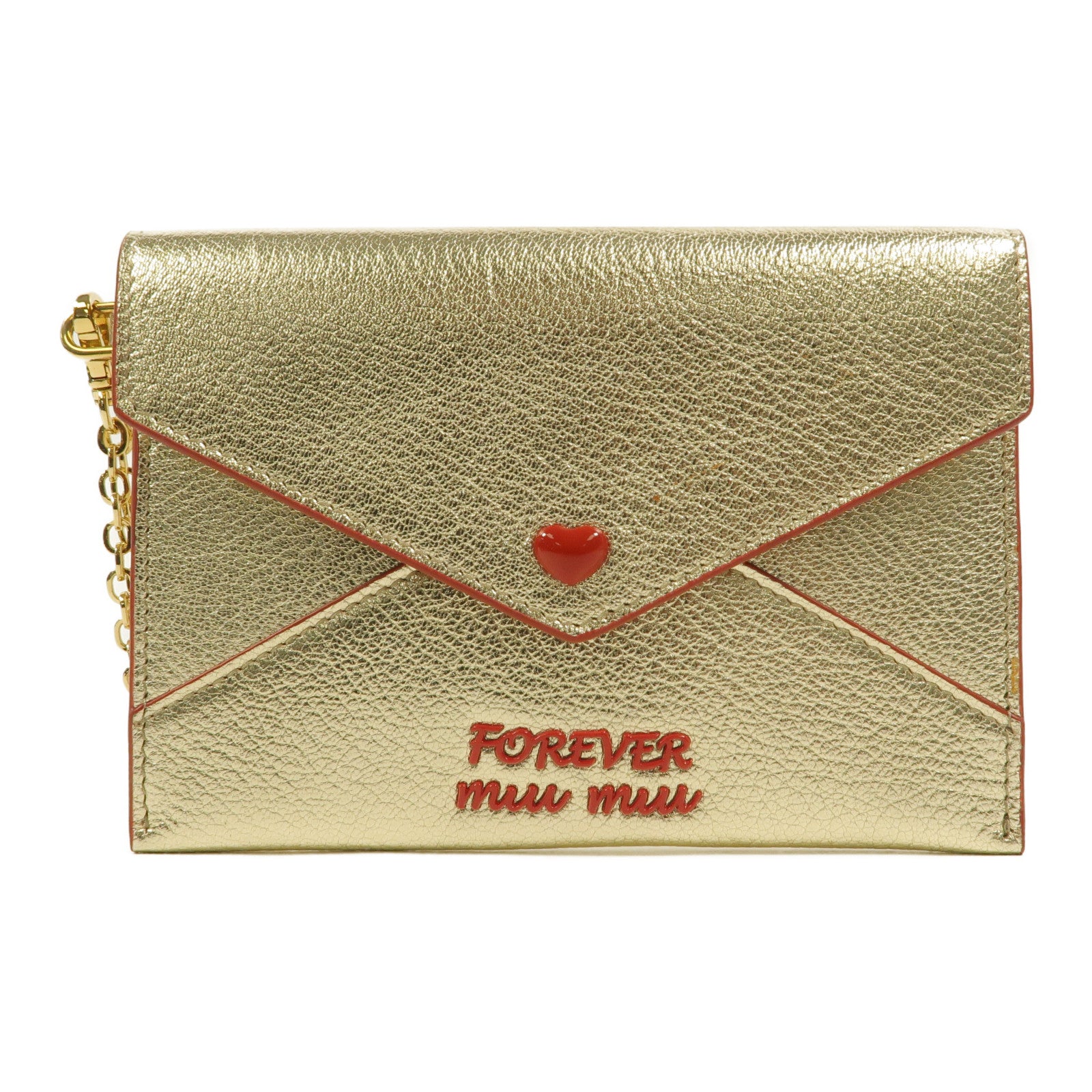Miu Miu 牛皮皮革Madras Love手拿包