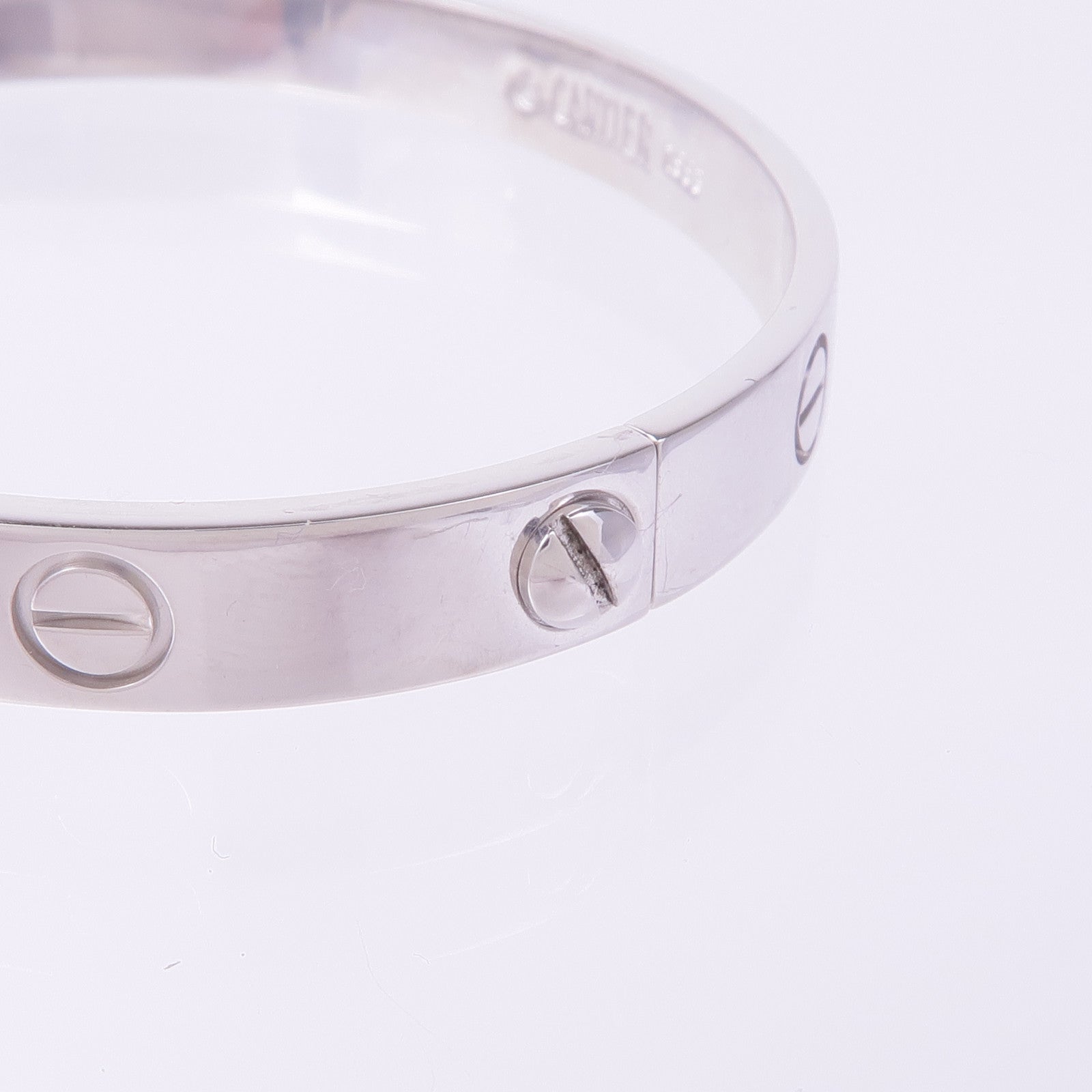 CARTIER 18K白金Love Bracelet手鐲Cartier#17