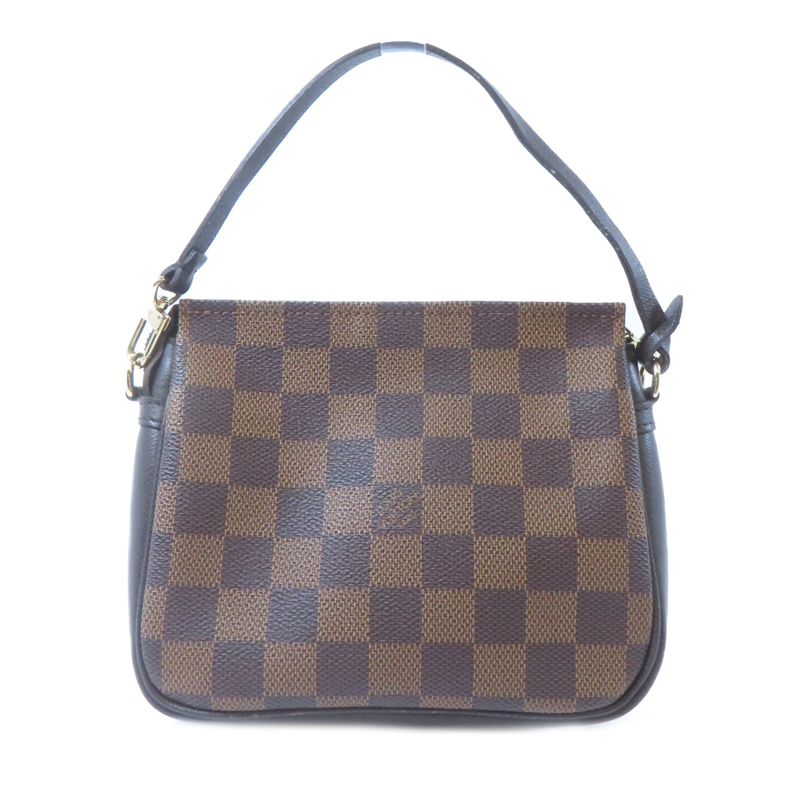 LOUIS VUITTON Damier Trousse Pochette Accessories金扣手挽袋啡色