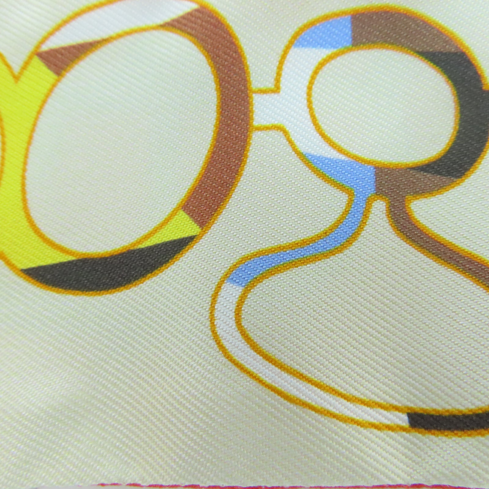 HERMES 【激減優惠】絲質Twilly Scarf絲巾米色/橙色
