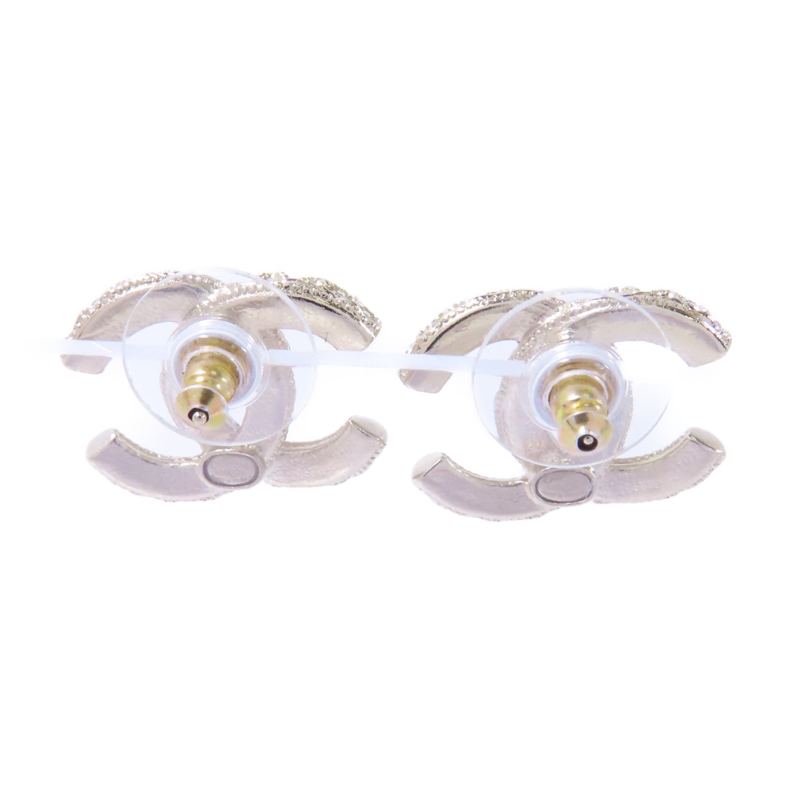 CHANEL 【激減優惠】PVC/金屬Earrings耳環金色/透明