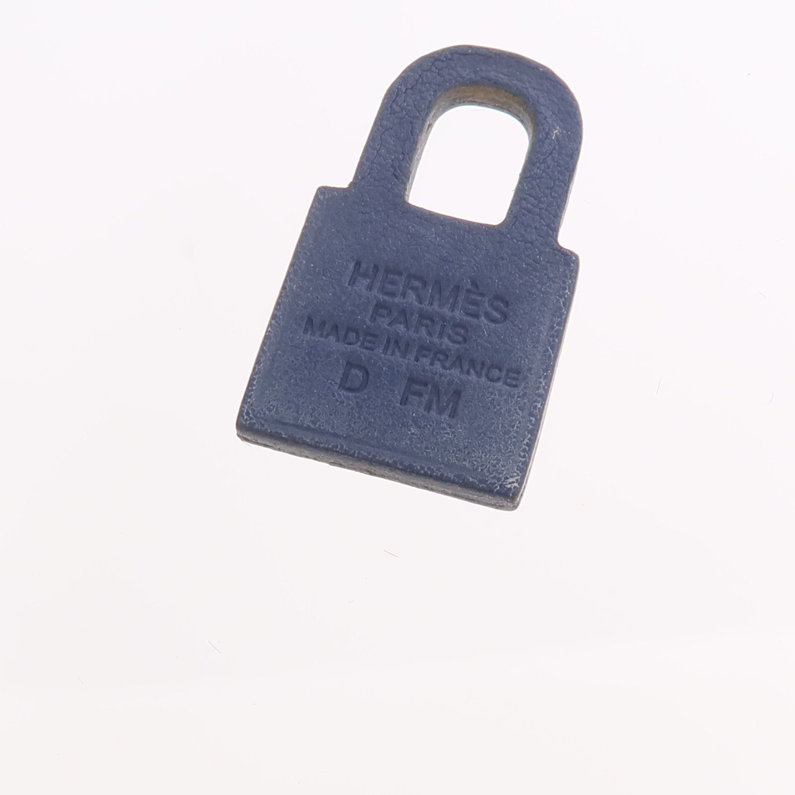HERMES 皮革/金屬O'Kelly Earrings耳環Bleu Profond