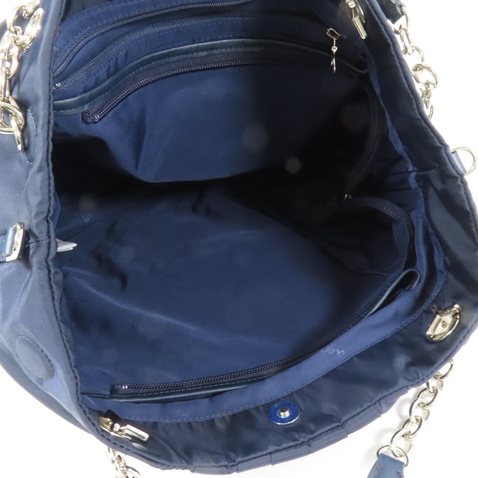 agnes b. VOYAGE 尼龍Shoulder Bag銀扣手挽肩背兩用袋
