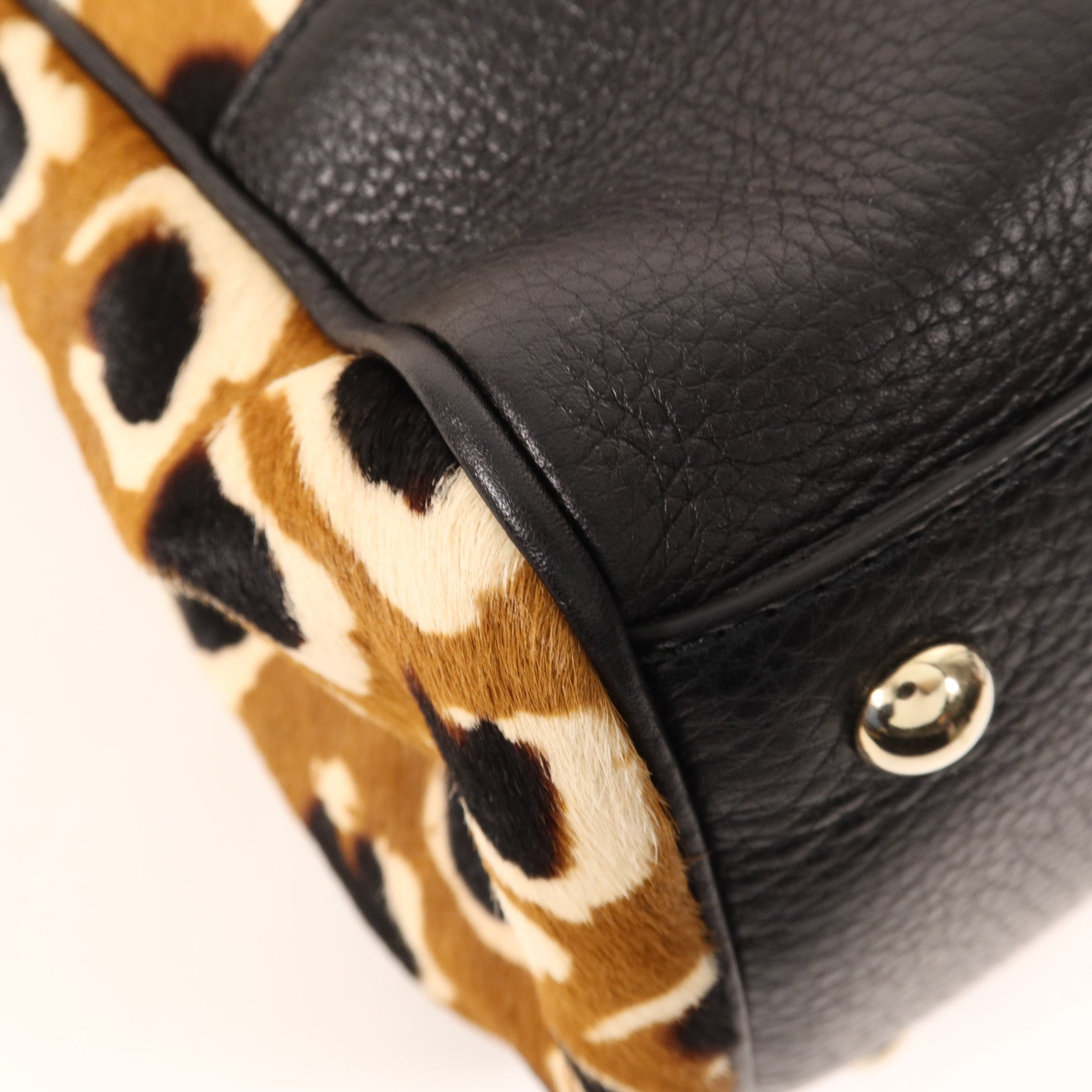 GUCCI 馬毛Bamboo Shopper Satchel Bag金扣手挽肩背兩用袋