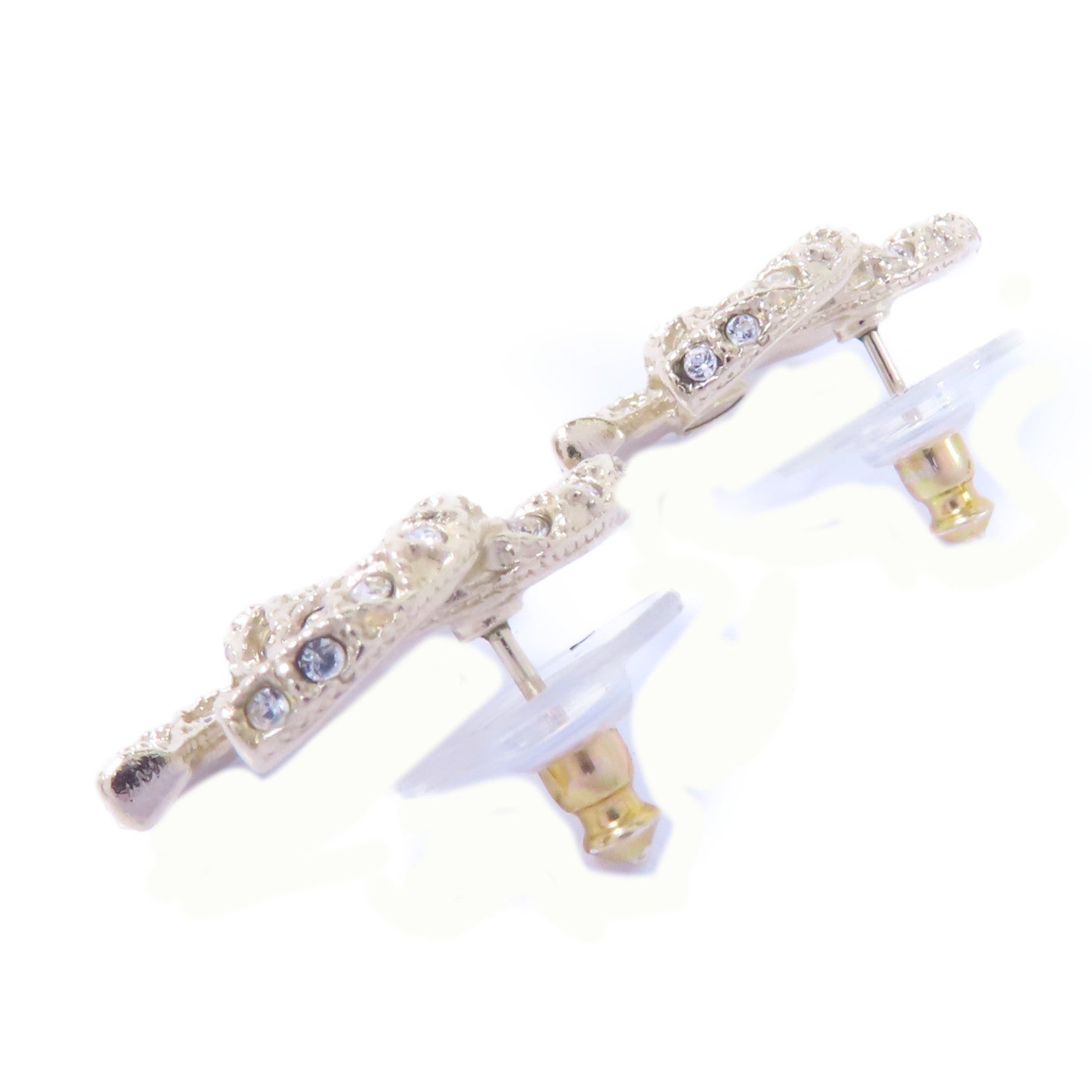 CHANEL 【激減優惠】PVC/金屬Earrings耳環金色/透明