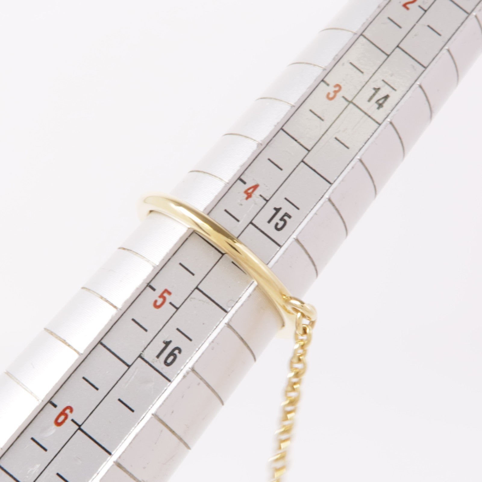 HERMES 18K黃金Bague Kelly TPM Double戒指Hermes#50/US#5.25/4.5
