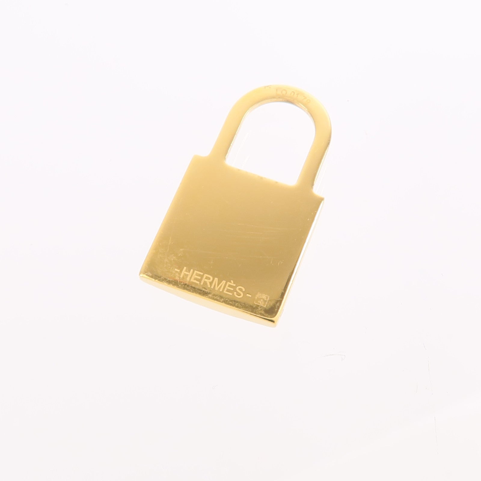 HERMES 皮革/金屬O'Kelly Earrings耳環Bleu Profond