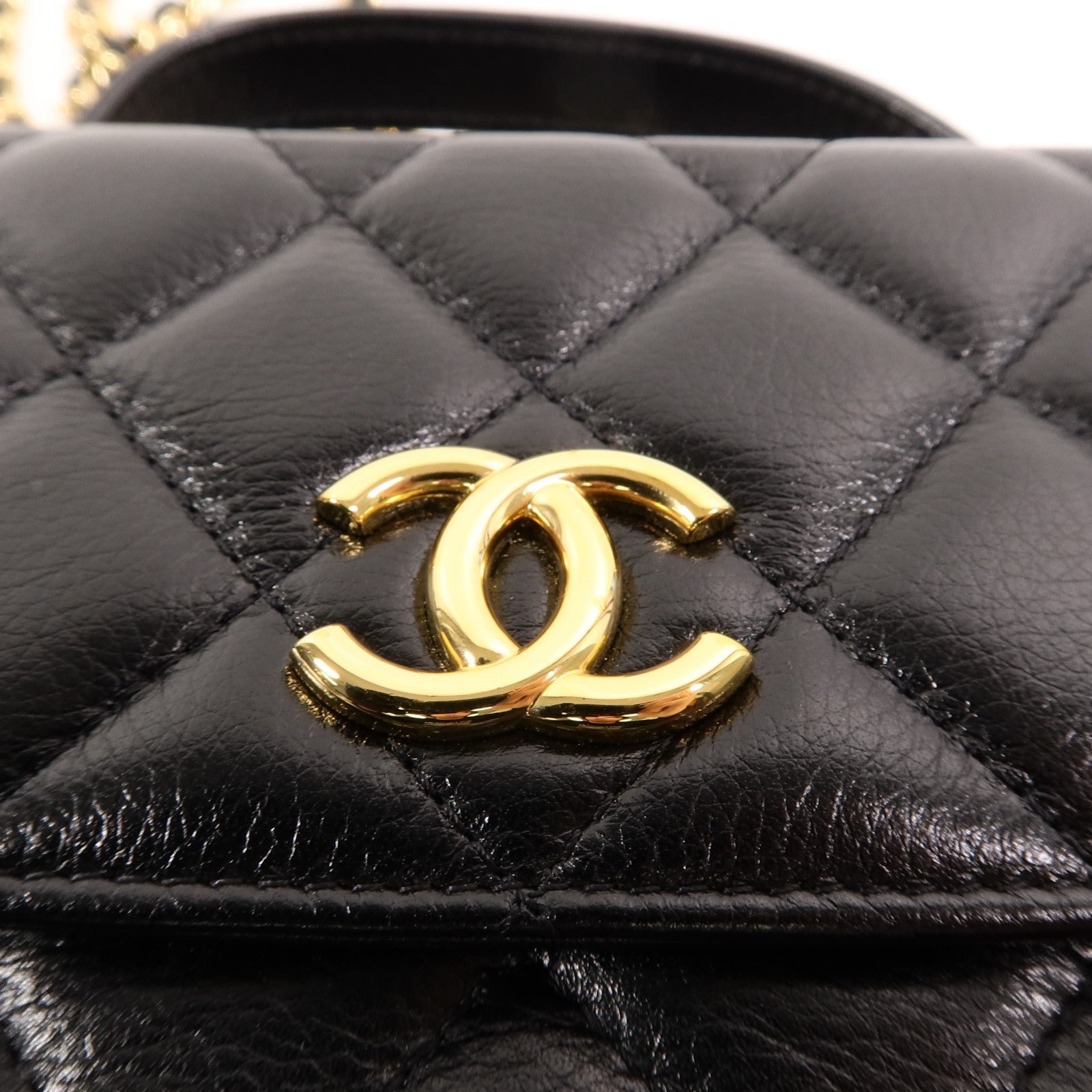 CHANEL 牛皮皮革Chain Shoulder鏈帶手挽肩背兩用袋