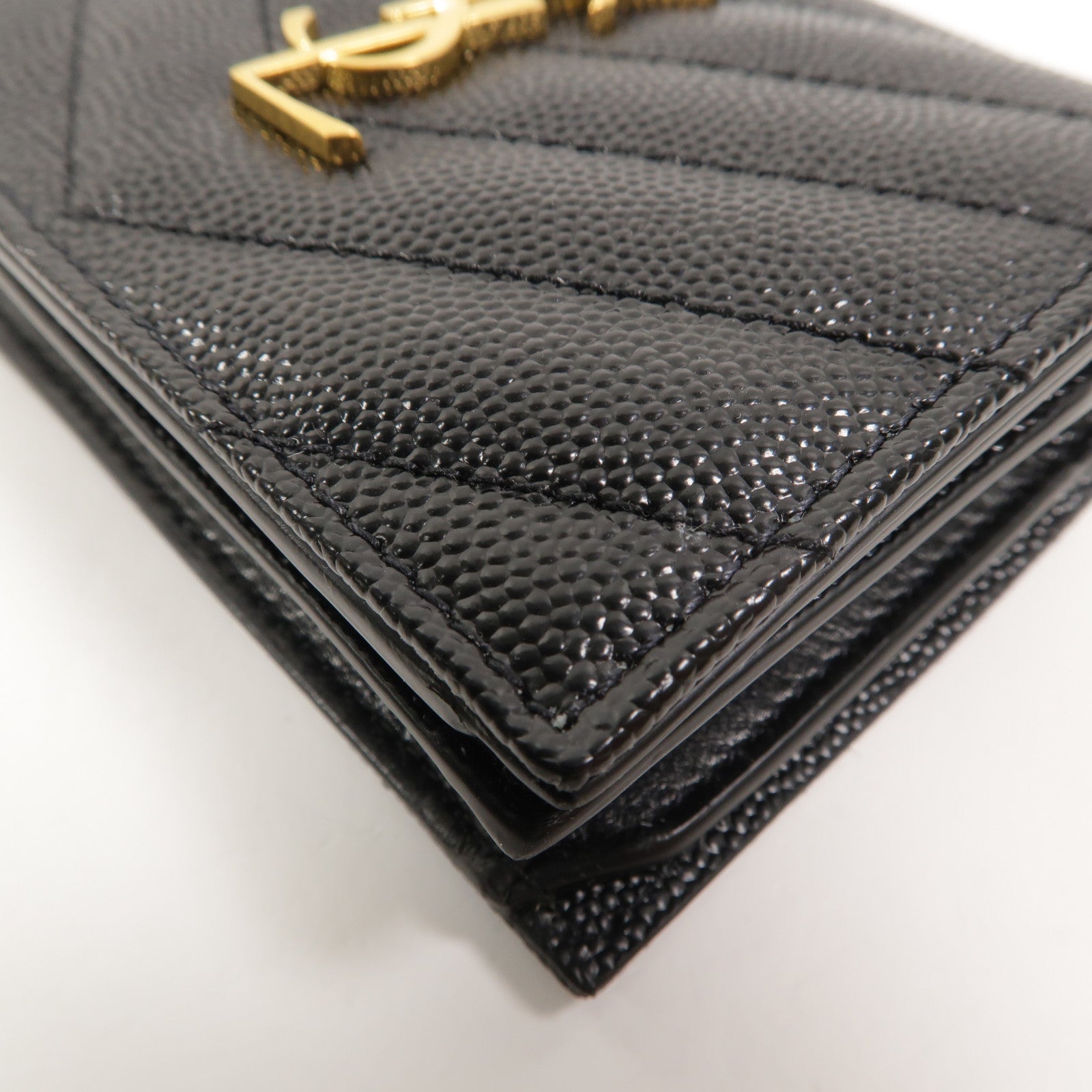 SAINT LAURENT 牛皮皮革Cassandre Matelasse Flap Card Case錢包