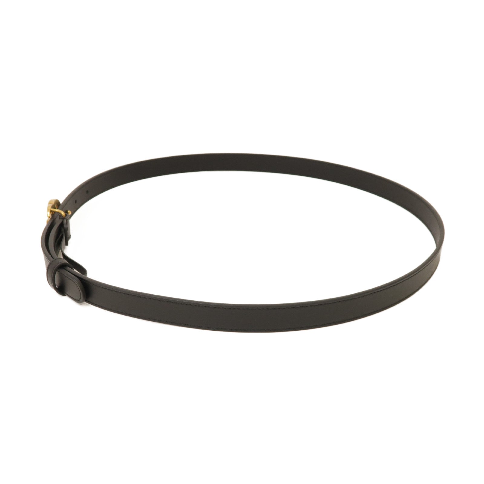 GUCCI 【激減優惠】牛皮皮革GG Marmont Thin Belt金扣皮帶黑色