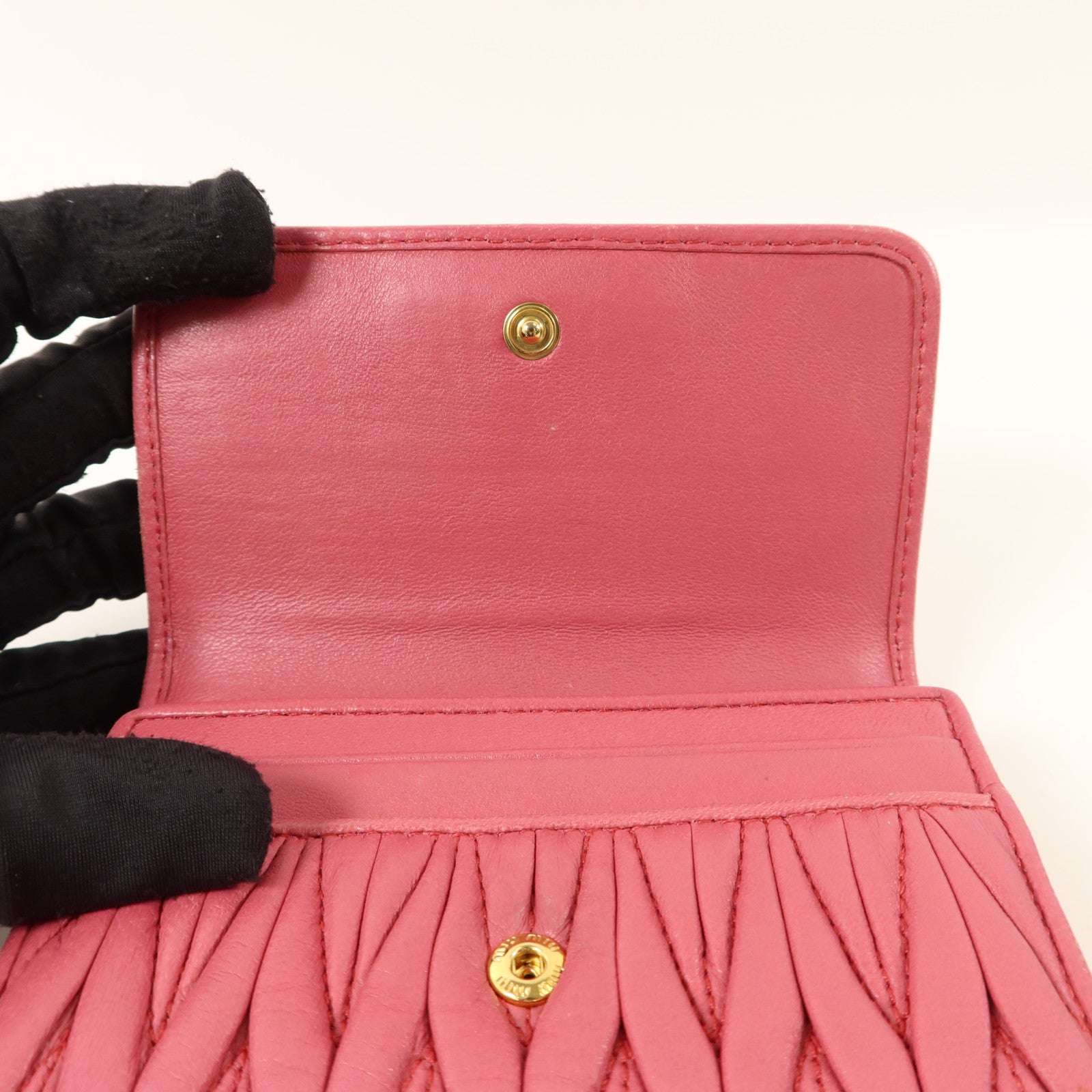 Miu Miu 羊皮皮革Matelasse Wallet錢包