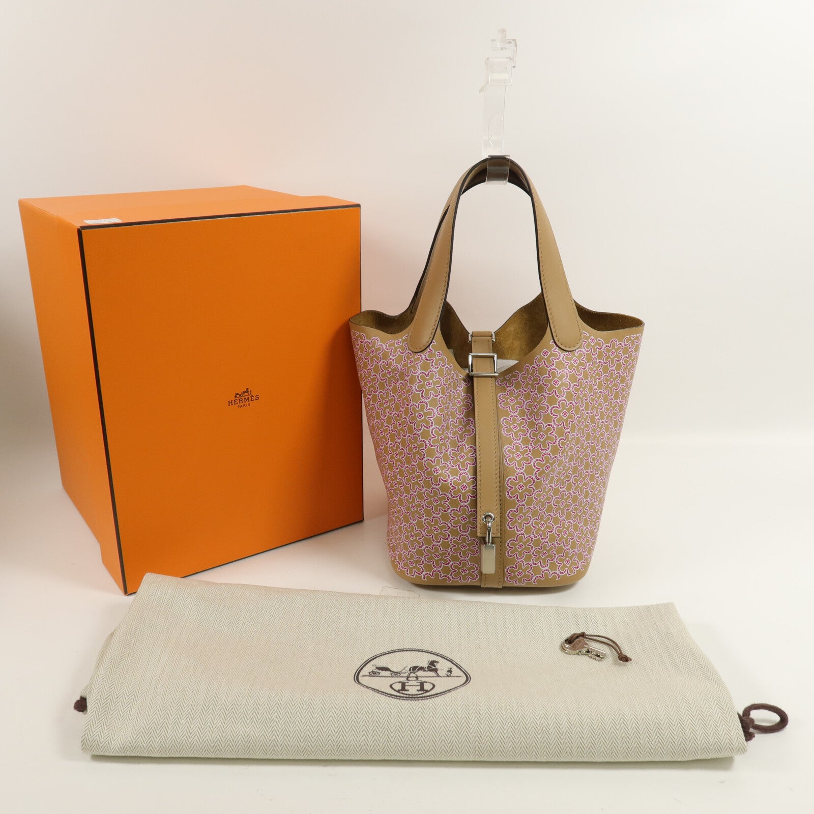 HERMES Swift皮革Picotin PM手挽袋ChaRose