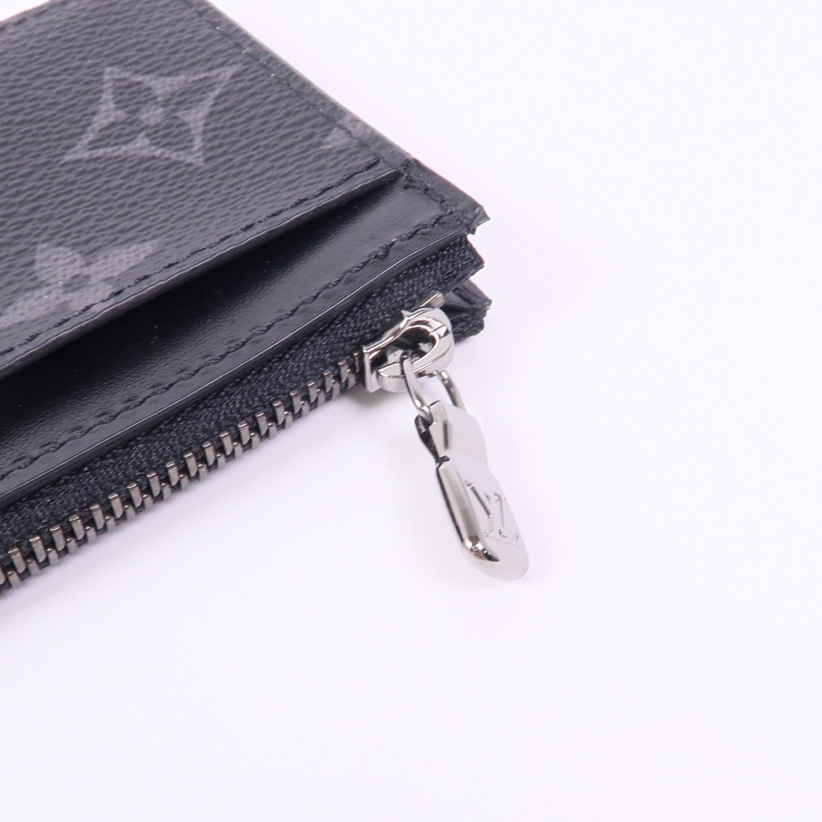 LOUIS VUITTON Monogram Eclipse Coin/Card Holder銀扣零錢包/卡片套